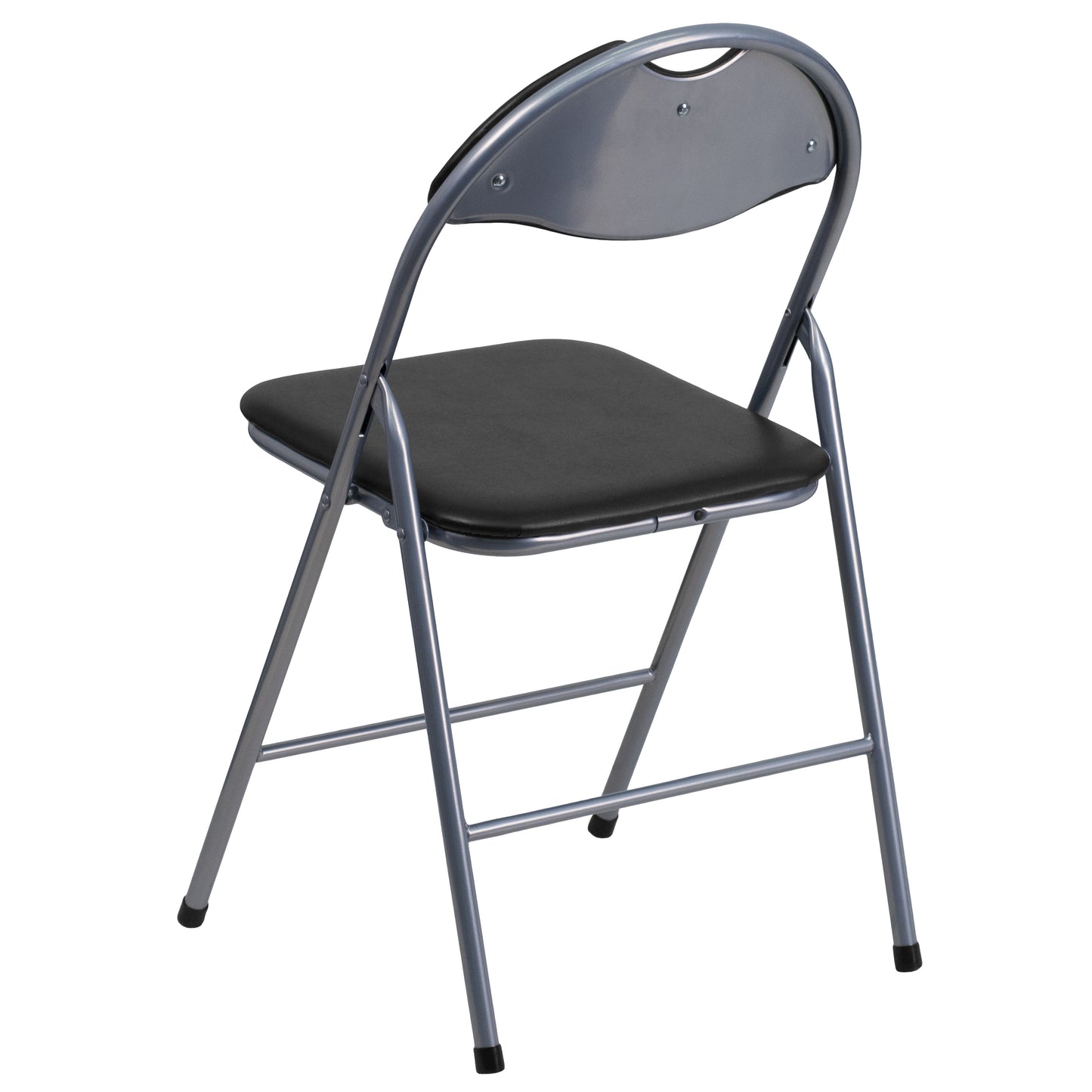 Black Vinyl Folding Chair 2-YB-YJ806H-GG