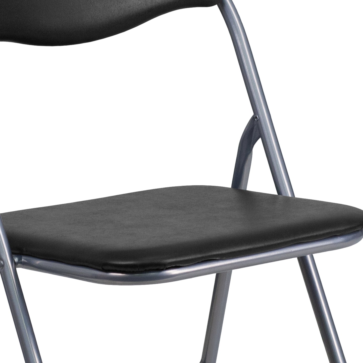 Black Vinyl Folding Chair 2-YB-YJ806H-GG