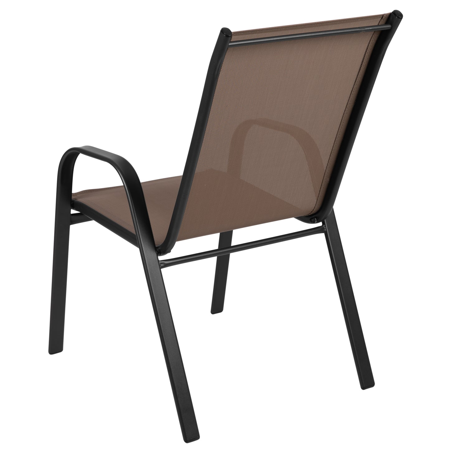 4PK Brown Patio Stack Chair 4-JJ-303C-B-GG