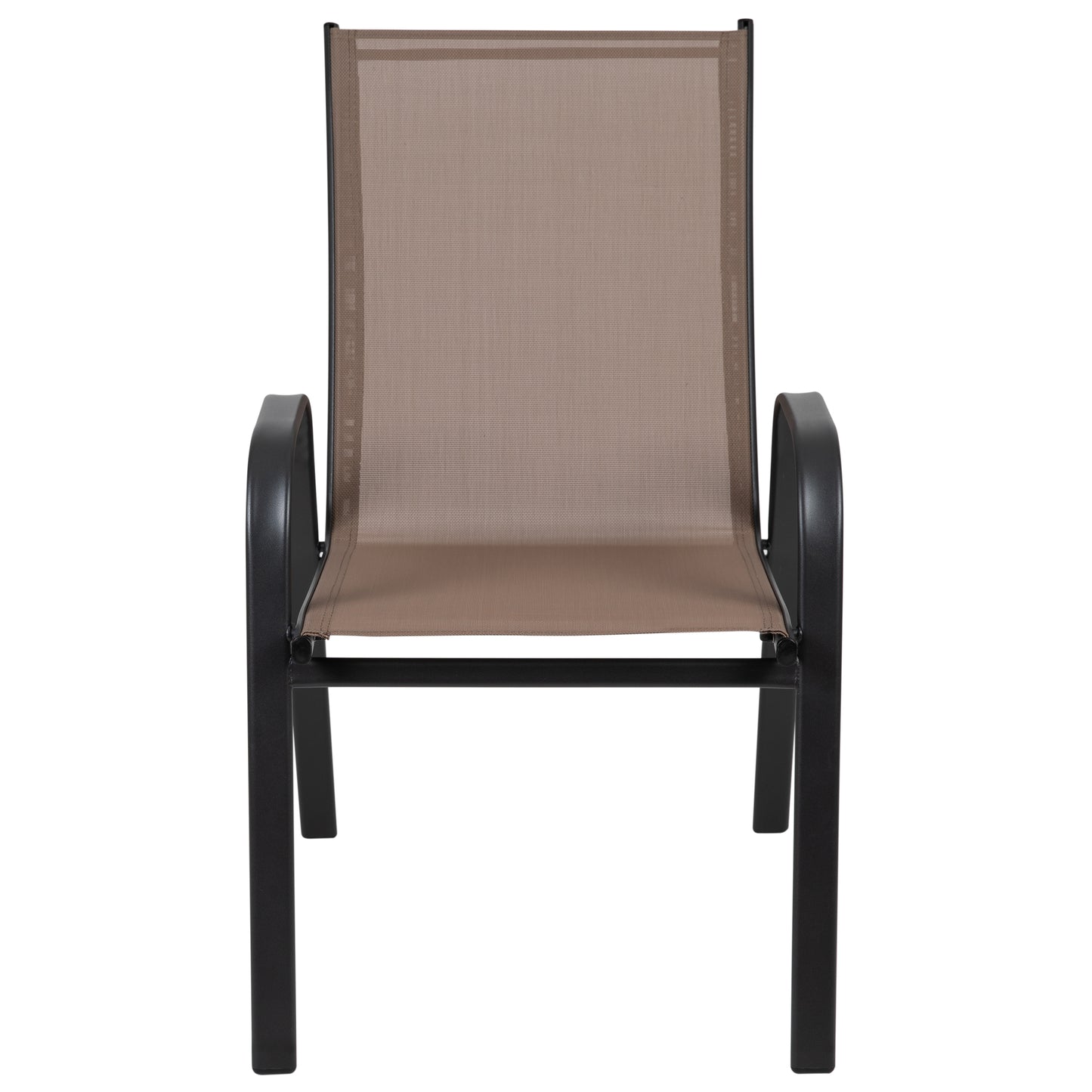 4PK Brown Patio Stack Chair 4-JJ-303C-B-GG