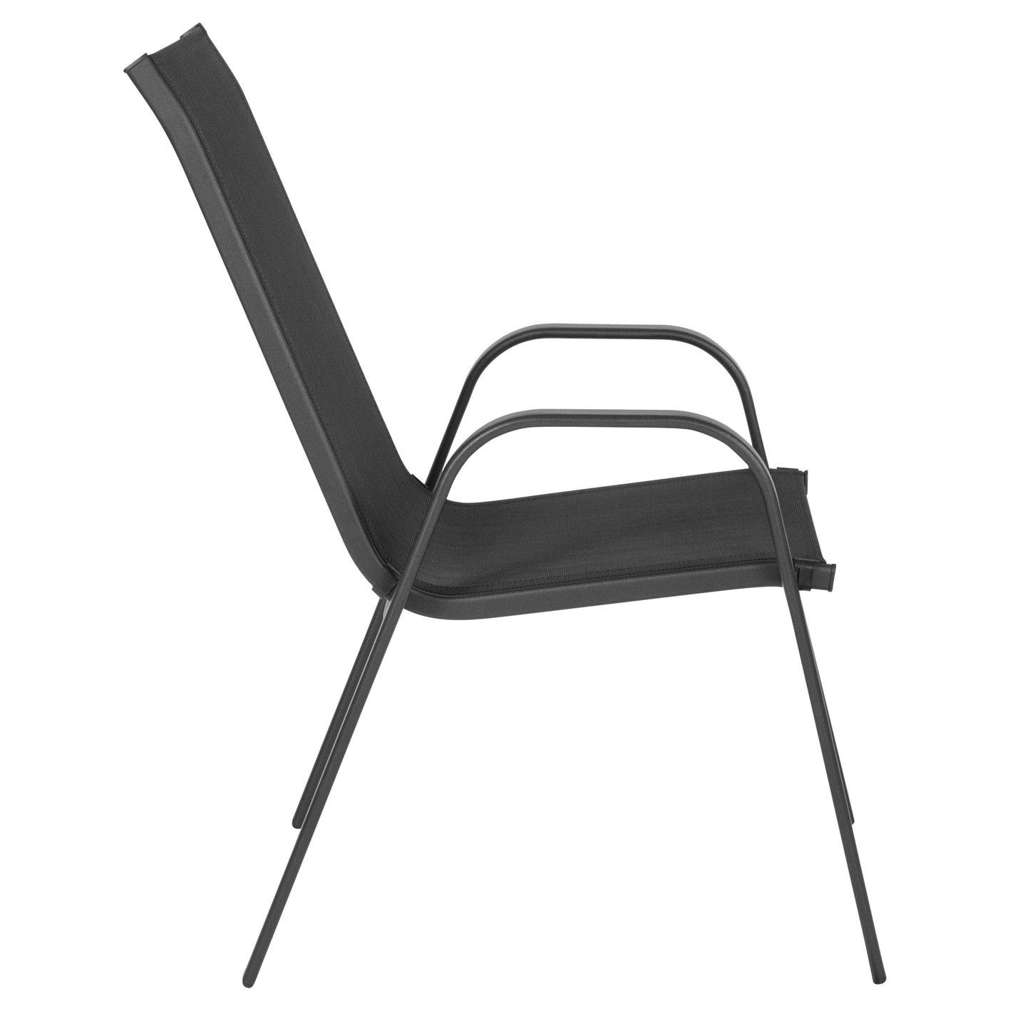 4PK Black Patio Stack Chair 4-JJ-303C-GG