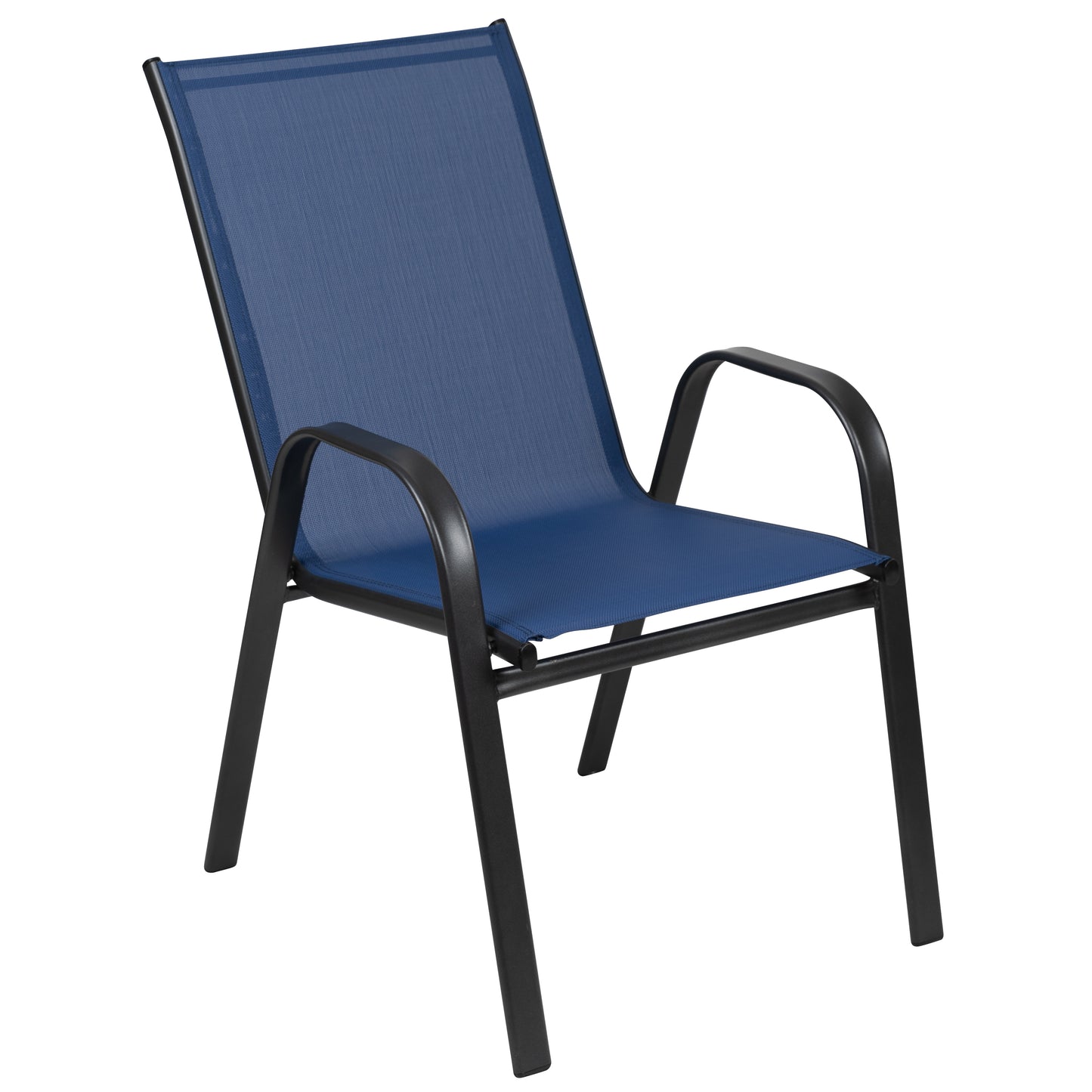 4PK Navy Patio Stack Chair 4-JJ-303C-NV-GG