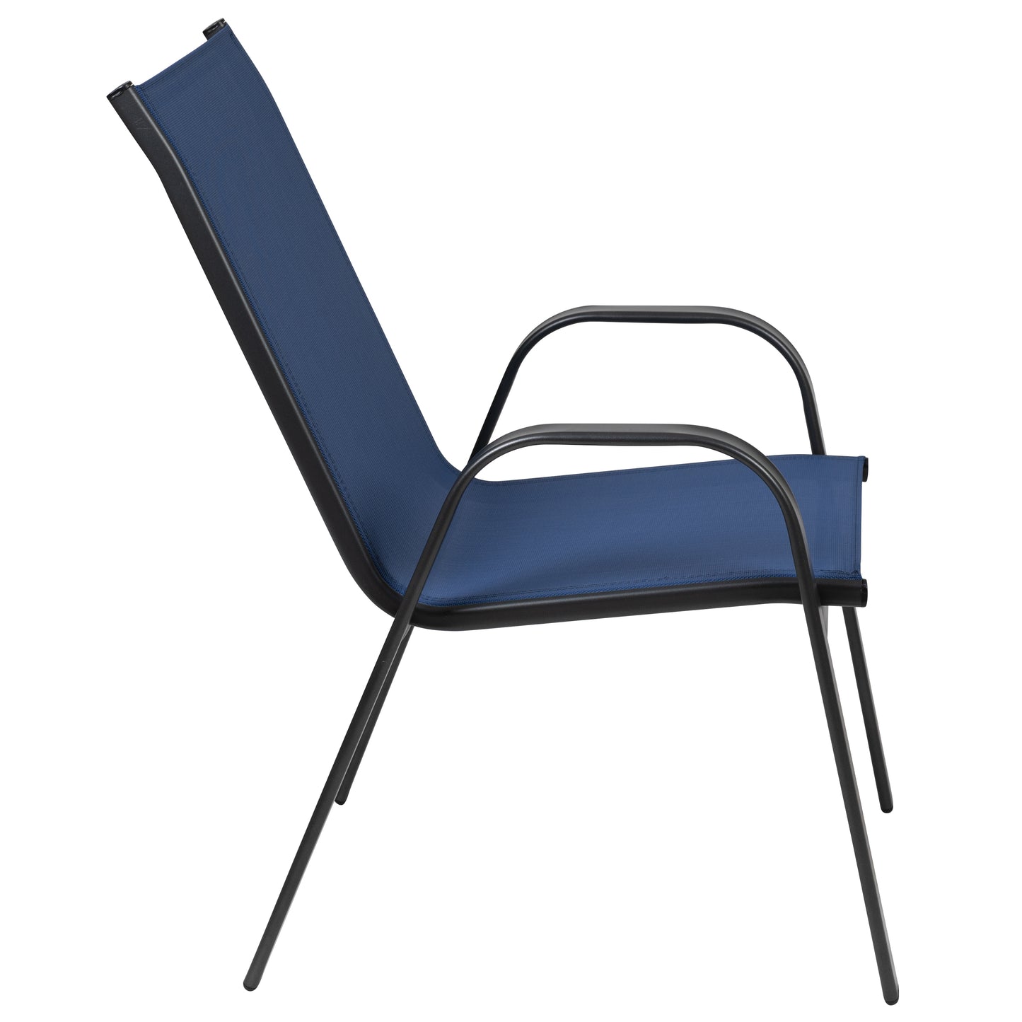 4PK Navy Patio Stack Chair 4-JJ-303C-NV-GG