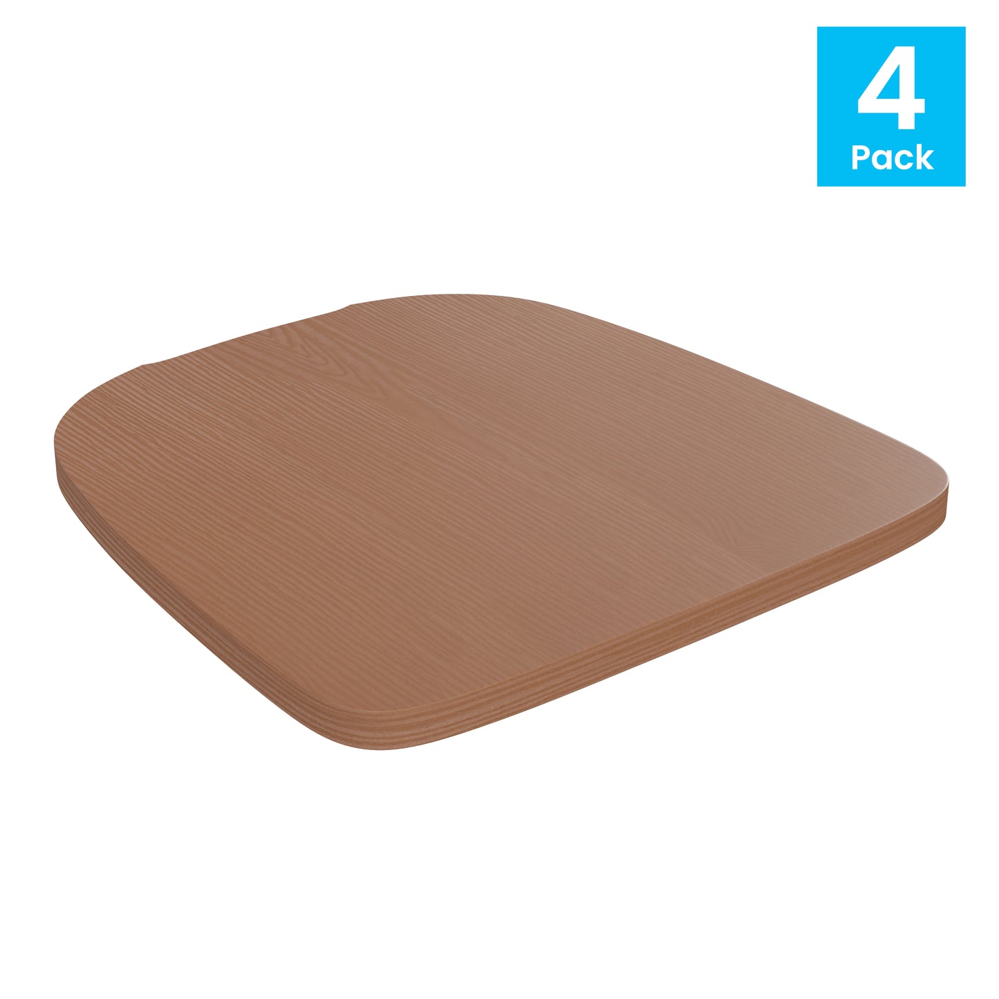 4PK Teak Poly Chair Seats 4-JJ-SEA-PL01-TEAK-GG