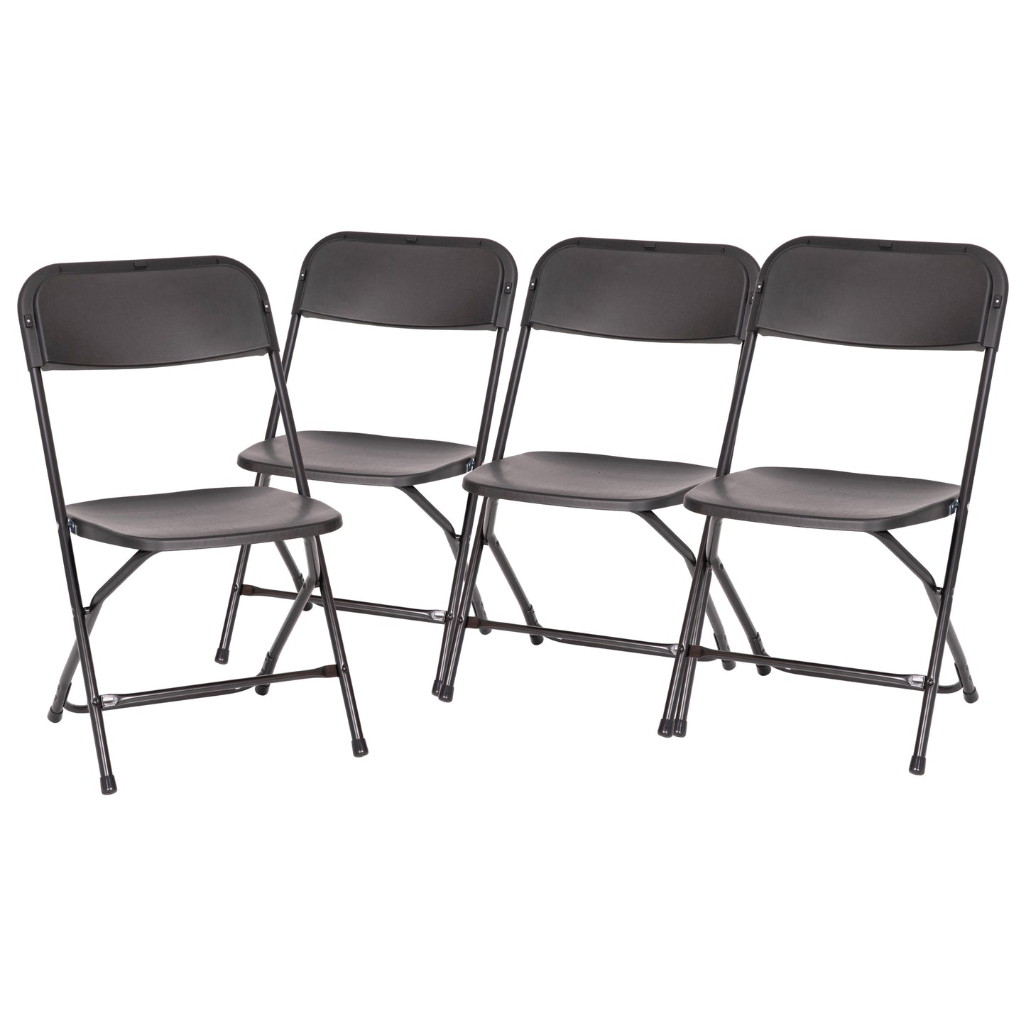 4 Pack Black Folding Chairs 4-LE-L-3-W-BK-GG