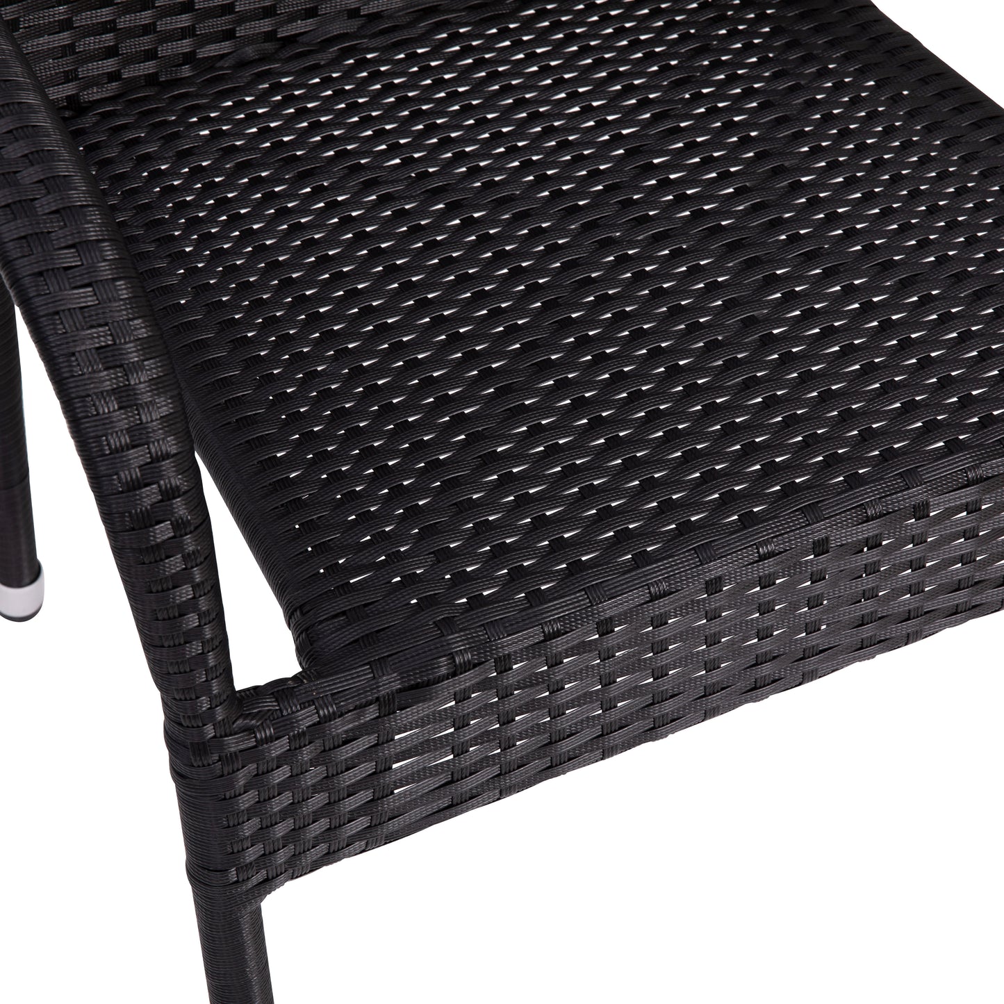 4PK Black Patio Armchairs 4-TW-3WBE073-BK-GG