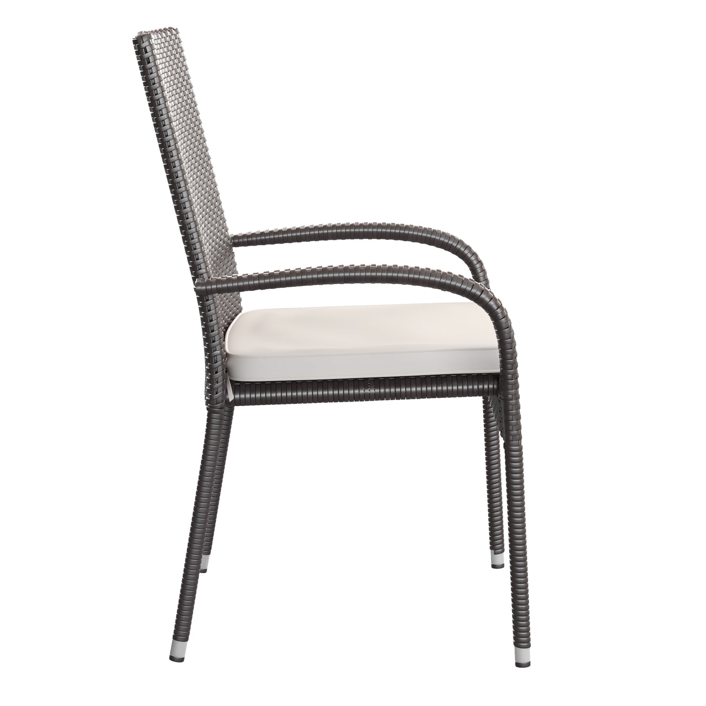 4PK Espresso Patio Chairs 4-TW-3WBE073-CU01CR-ESP-GG