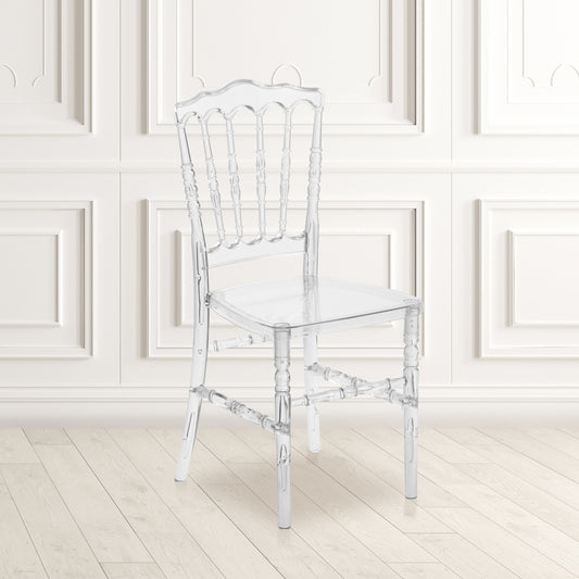 Clear Napoleon Stack Chair BH-H002-CRYSTAL-GG