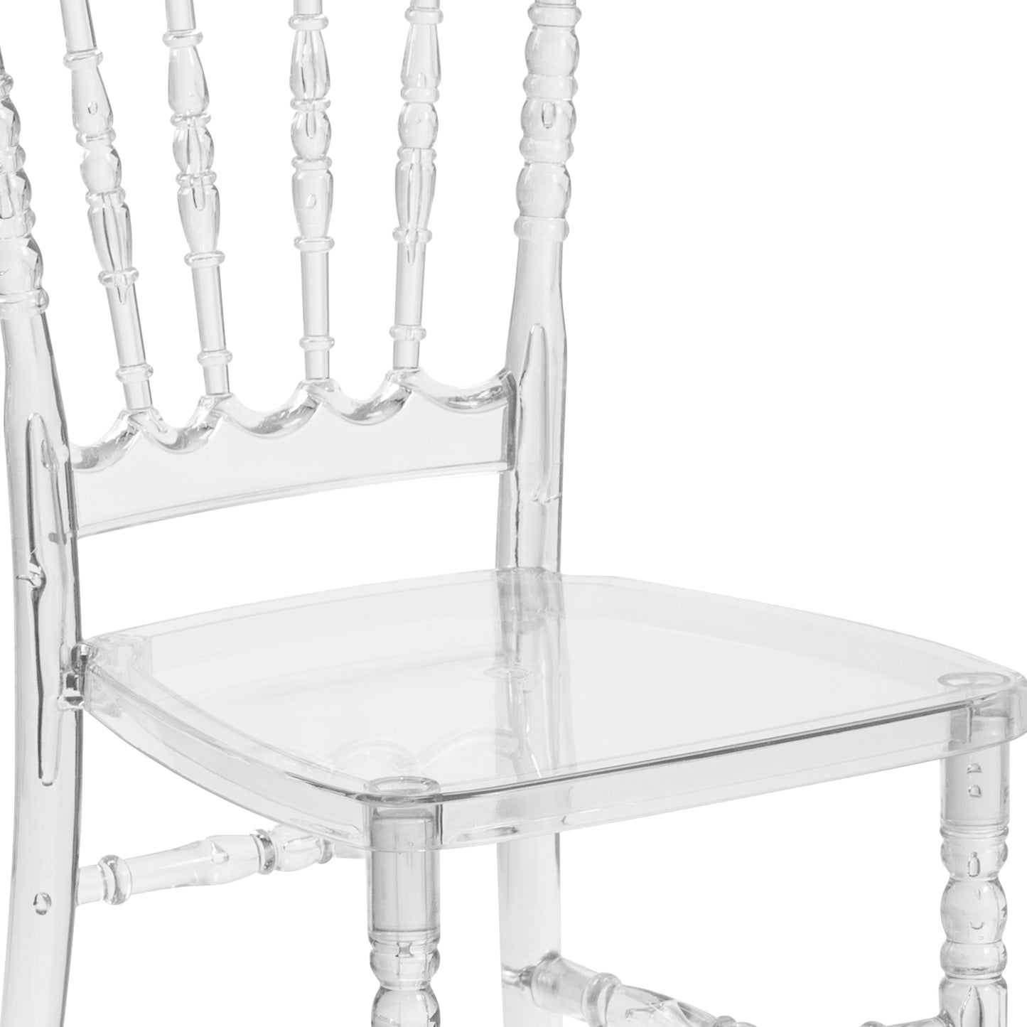 Clear Napoleon Stack Chair BH-H002-CRYSTAL-GG