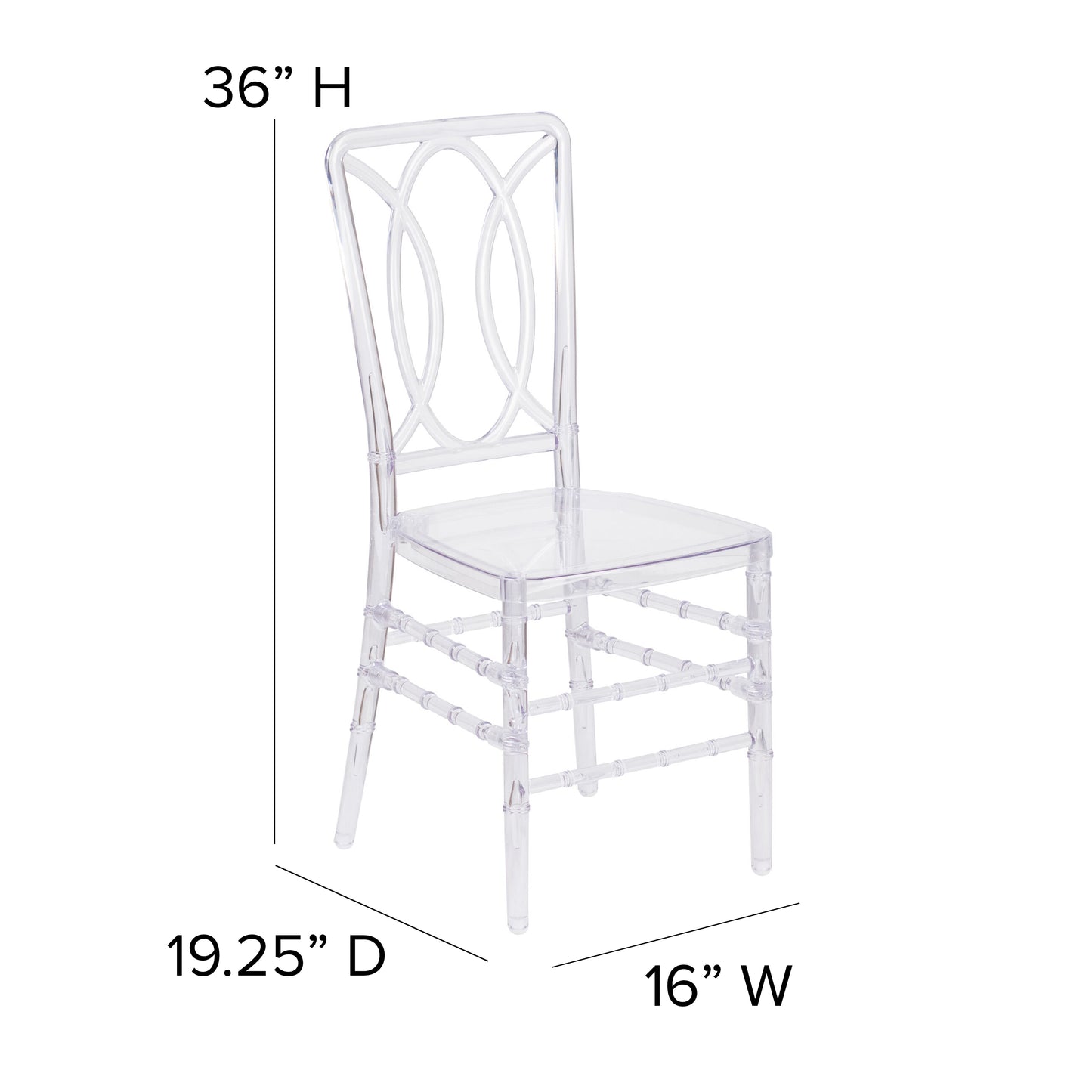 Clear Designer Stack Chair BH-H007-CRYSTAL-GG