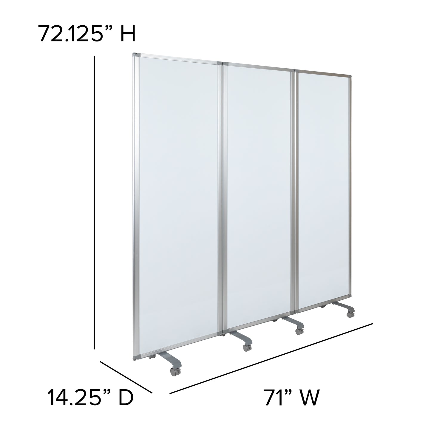 Mobile Whiteboard Partition BR-PTT001-3-M-60183-GG