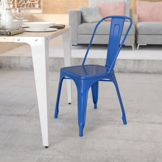 Blue Metal Chair CH-31230-BL-GG