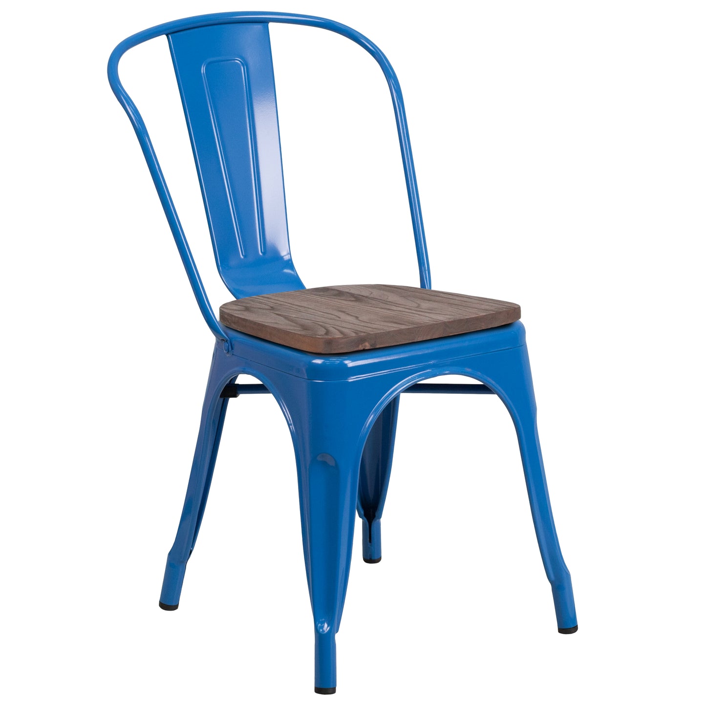 Blue Metal Stack Chair CH-31230-BL-WD-GG