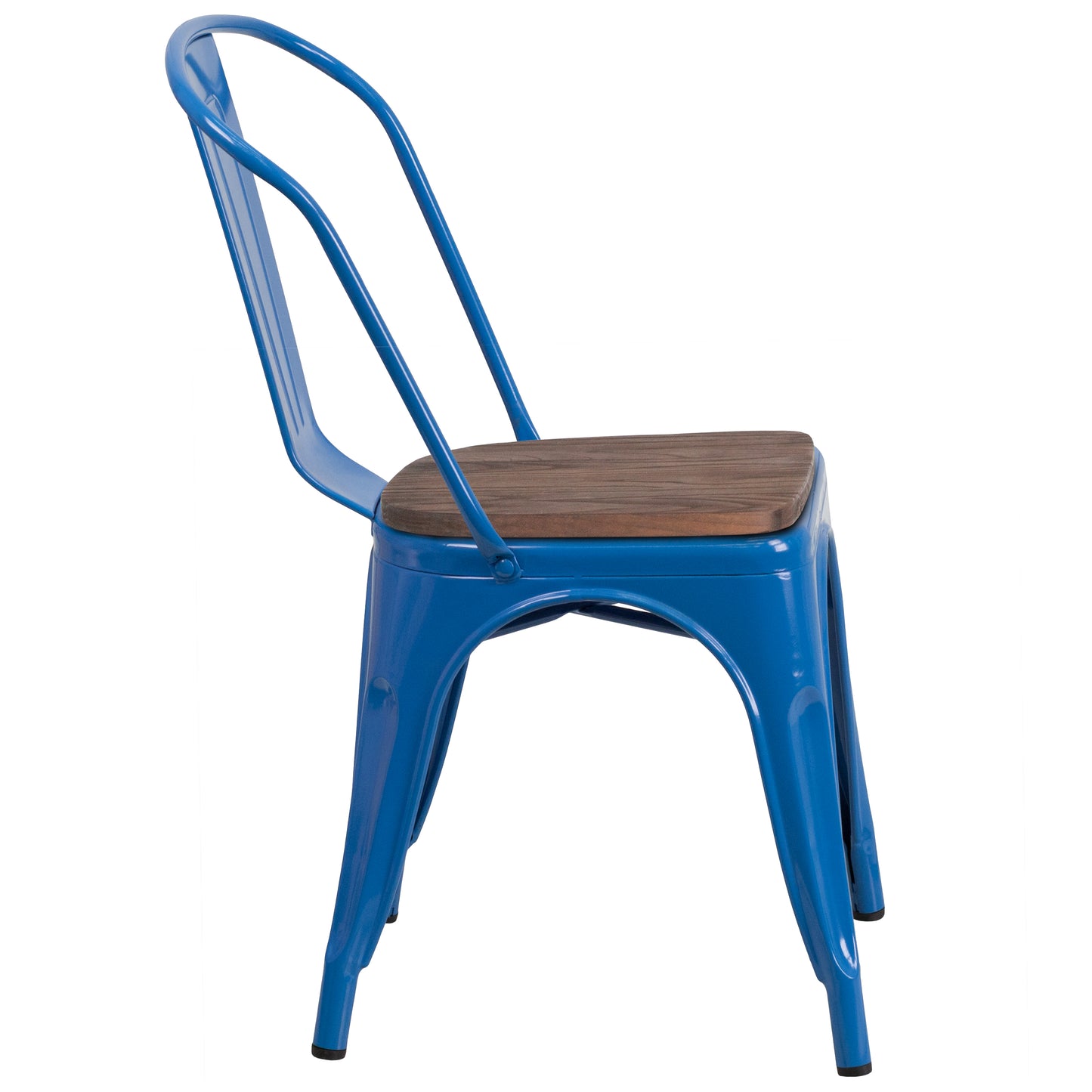 Blue Metal Stack Chair CH-31230-BL-WD-GG