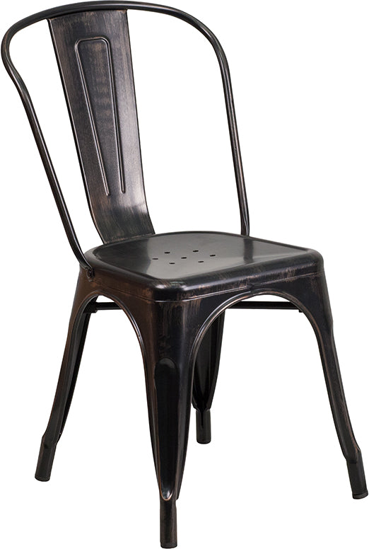 Aged Black Metal Outdoor Chair CH-31230-BQ-GG