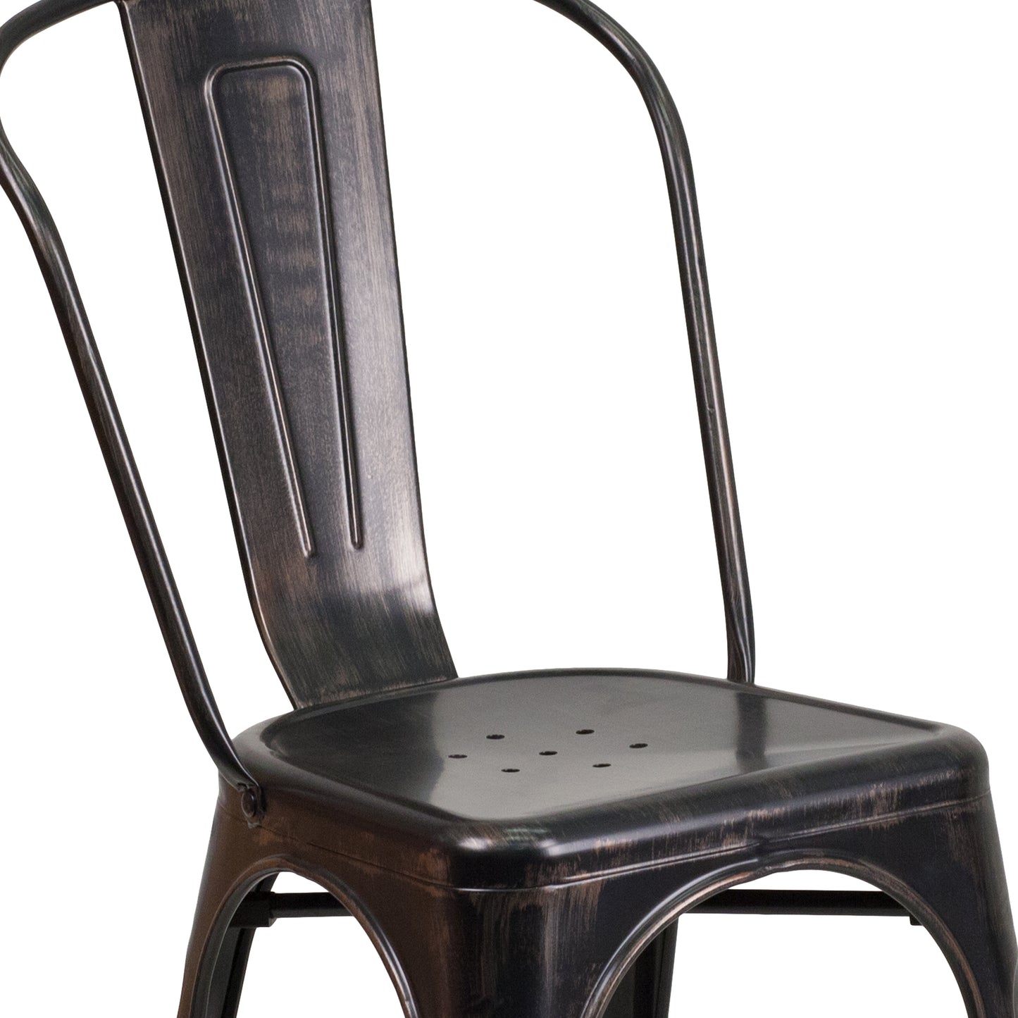 Aged Black Metal Outdoor Chair CH-31230-BQ-GG