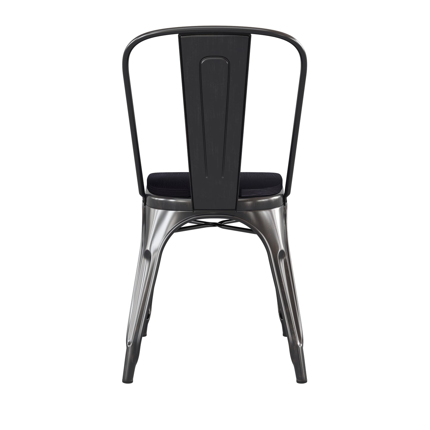 Black Metal Chair-Black Seat CH-31230-BQ-PL1B-GG