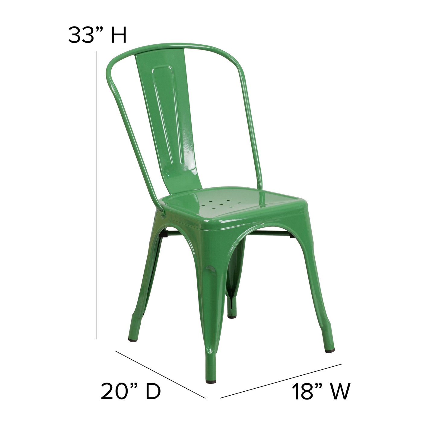 Green Metal Chair CH-31230-GN-GG