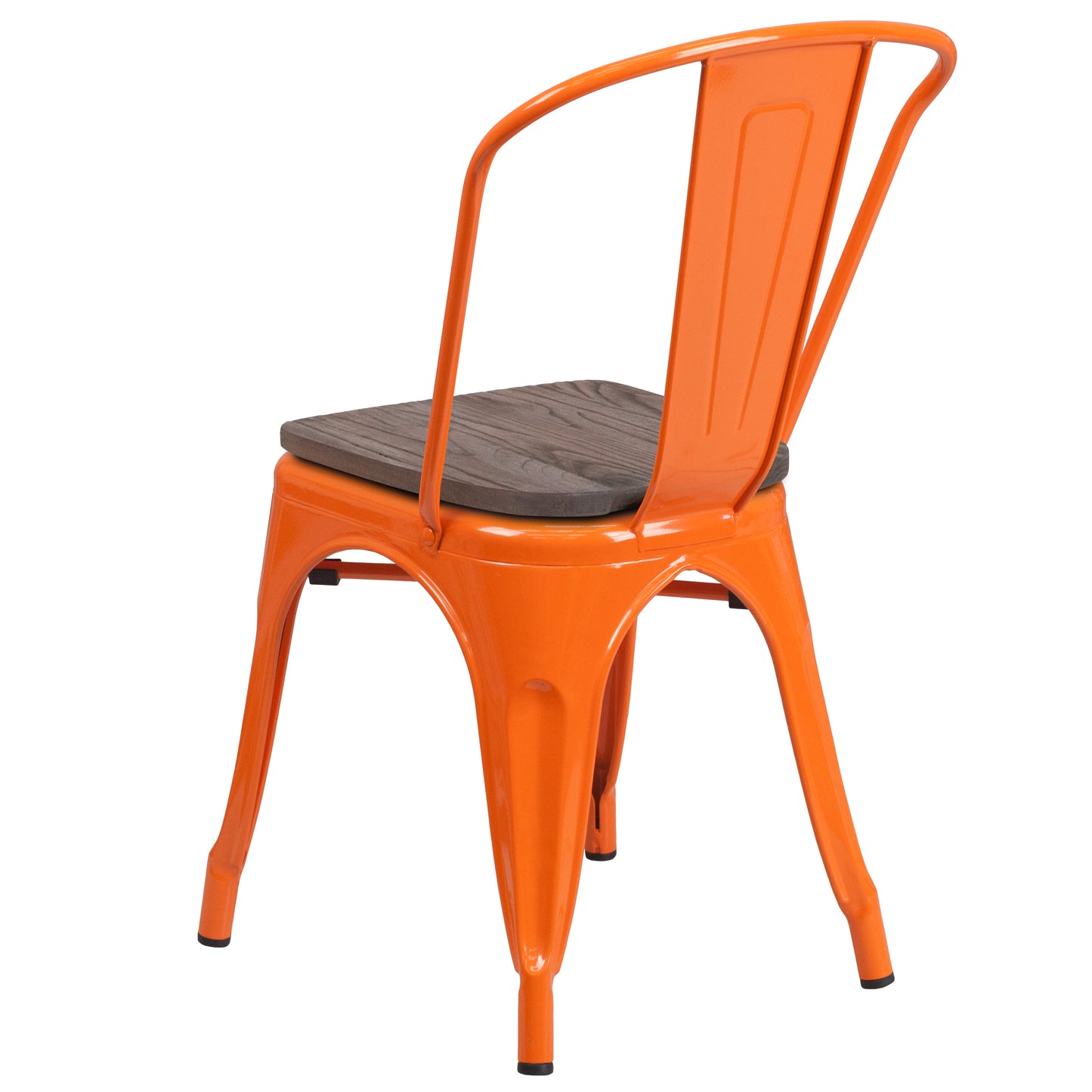 Orange Metal Stack Chair CH-31230-OR-WD-GG