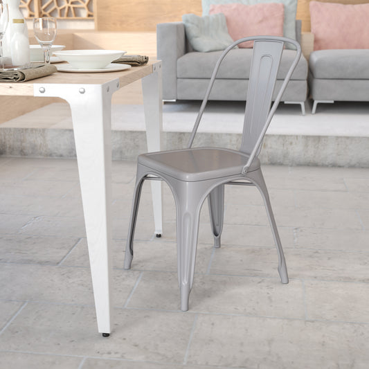 Silver Metal Chair CH-31230-SIL-GG