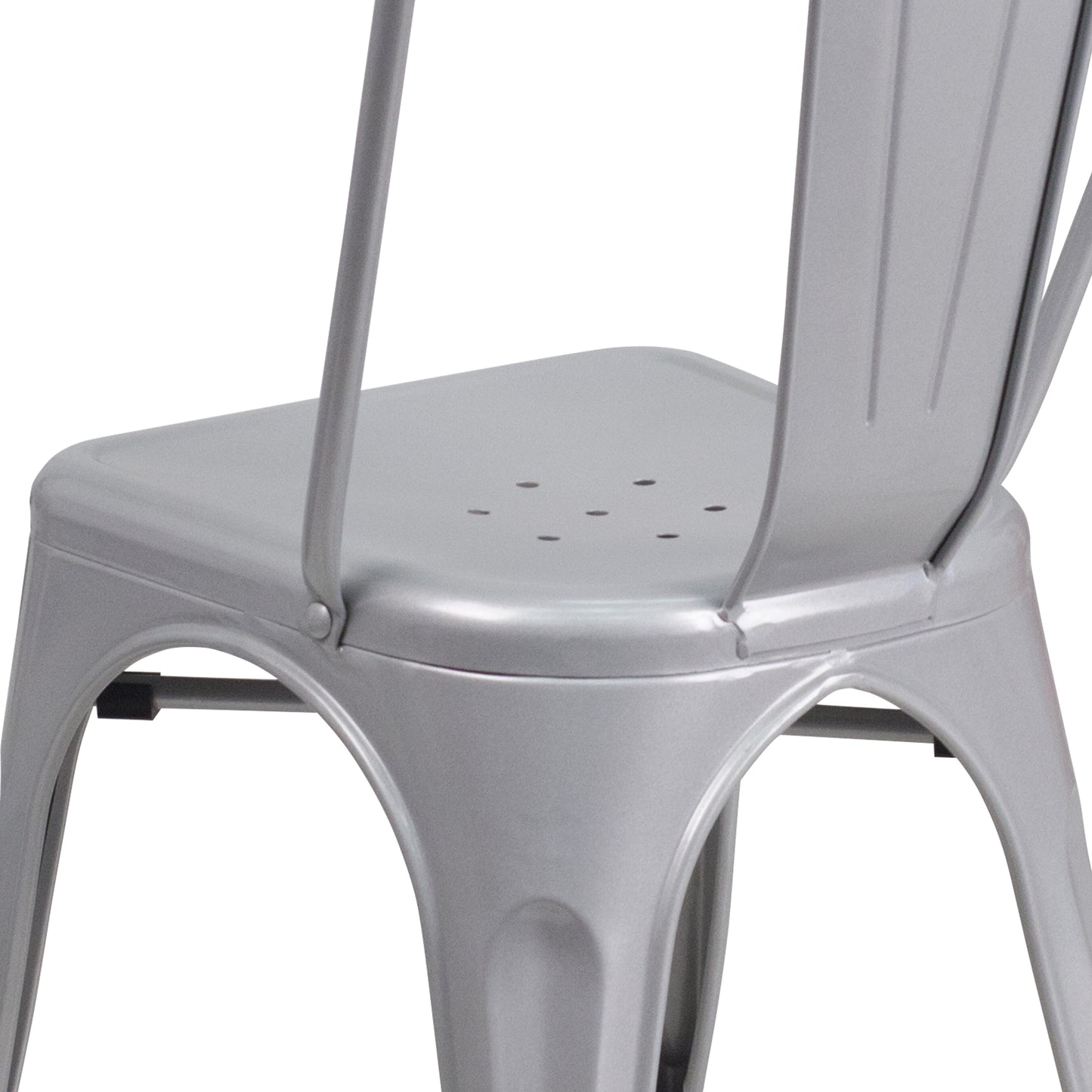 Stackable Metal Dining Chair for Indoor or Outdoor Use