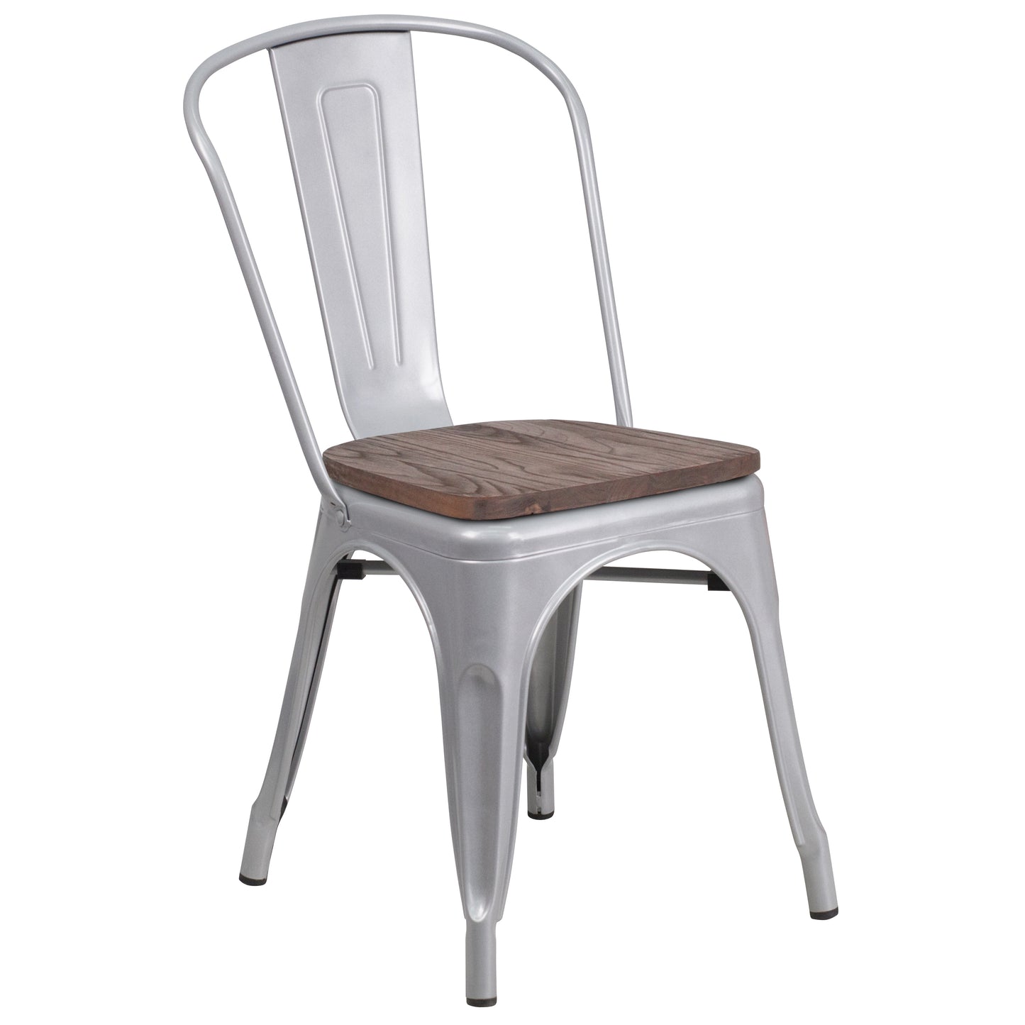 Silver Metal Stack Chair CH-31230-SIL-WD-GG