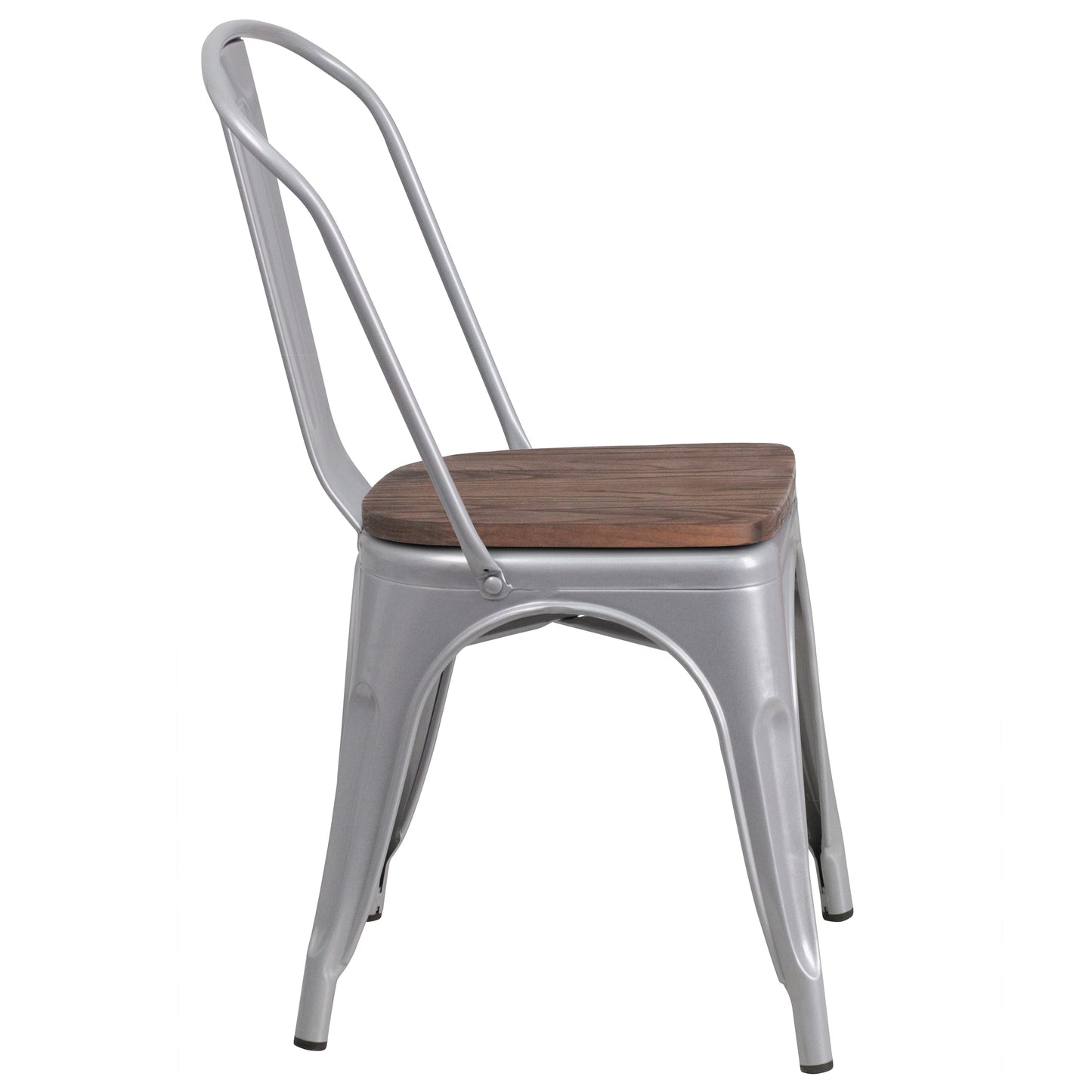 Silver Metal Stack Chair CH-31230-SIL-WD-GG