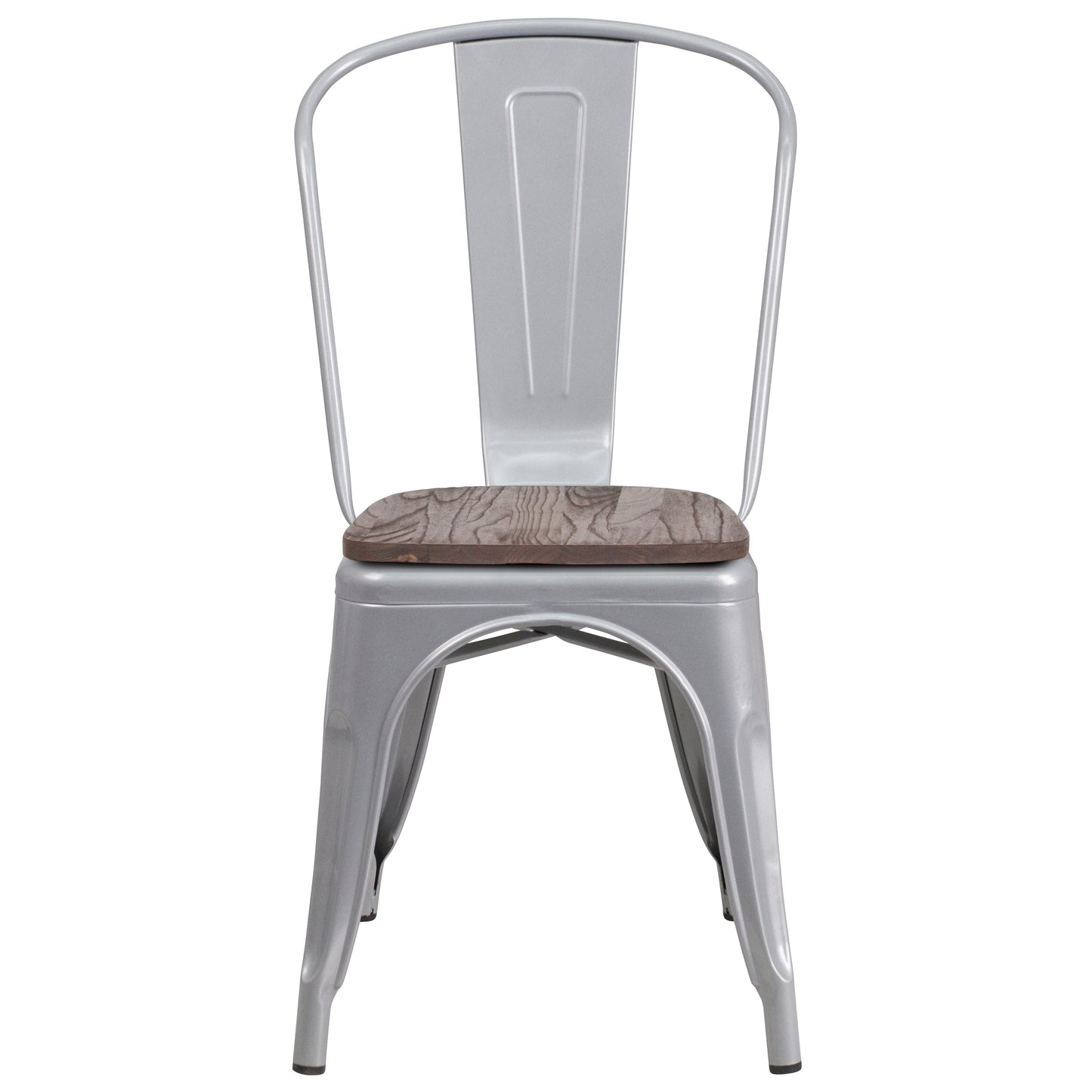 Silver Metal Stack Chair CH-31230-SIL-WD-GG