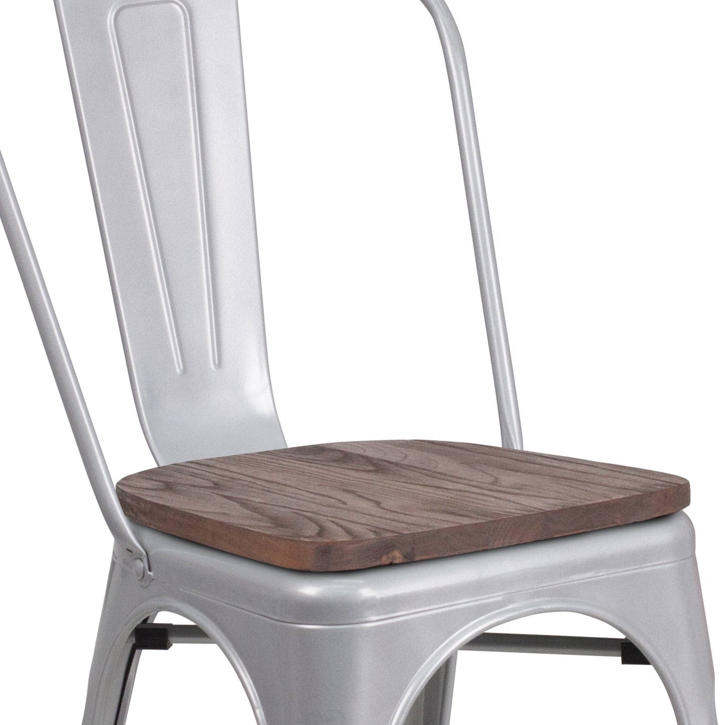 Silver Metal Stack Chair CH-31230-SIL-WD-GG