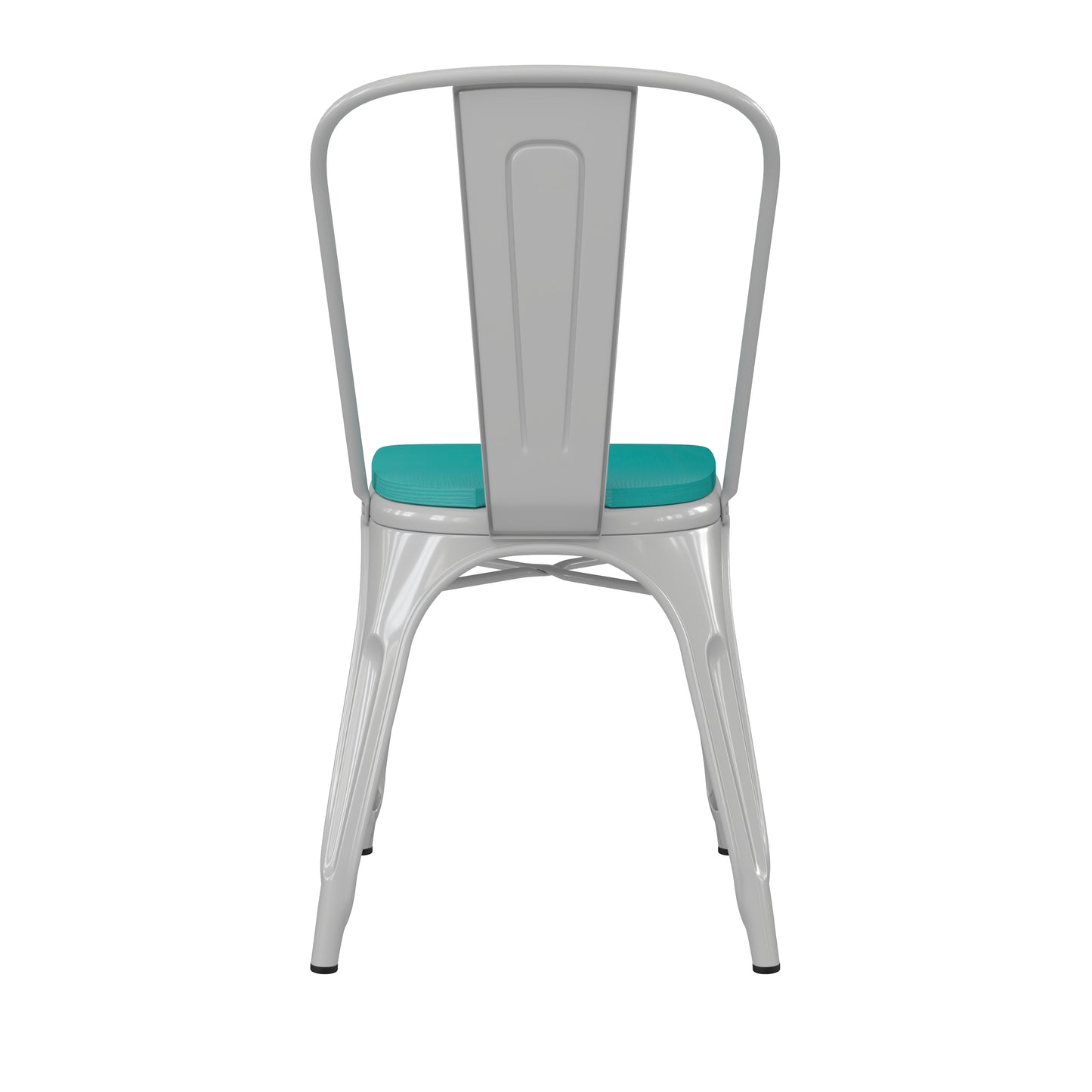 Modern Colorful Stack Chair with Poly Resin Seat for Commercial or Residential Use