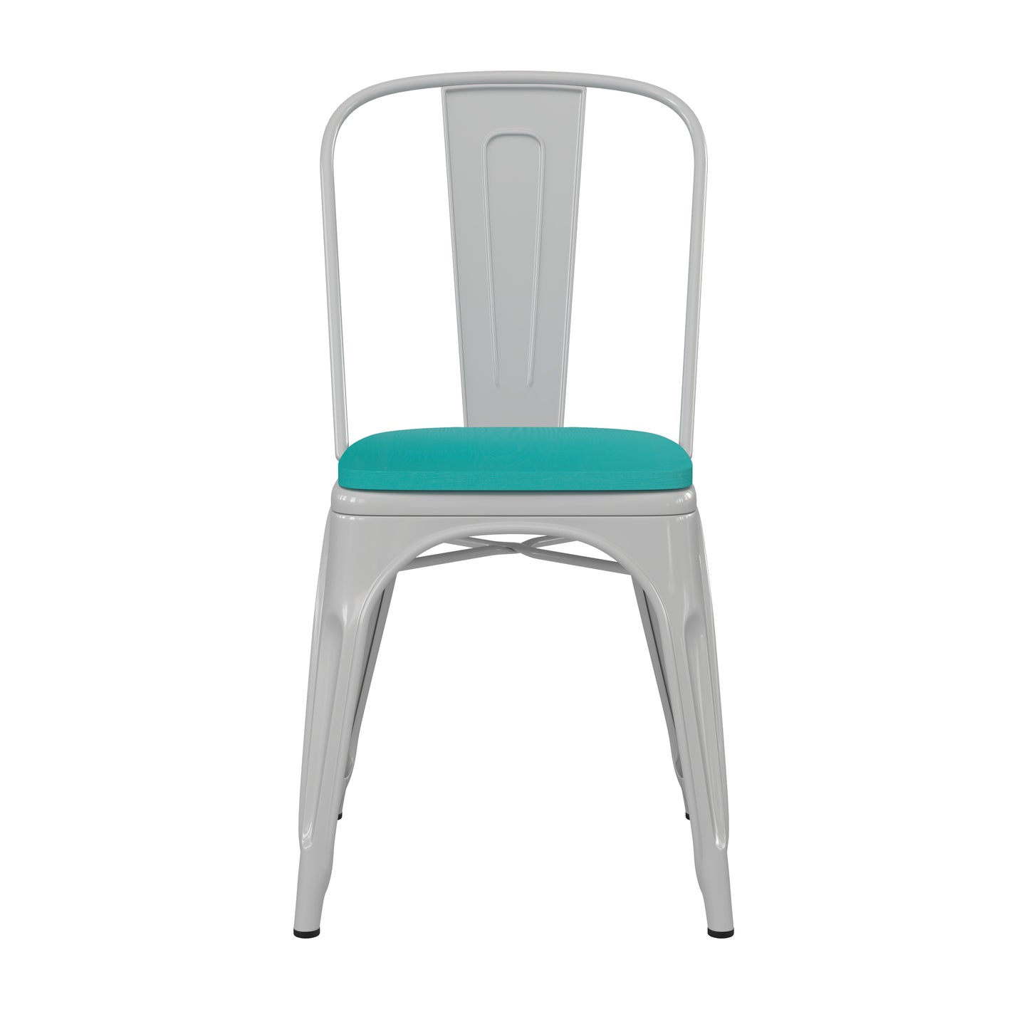 Modern Colorful Stack Chair with Poly Resin Seat for Commercial or Residential Use