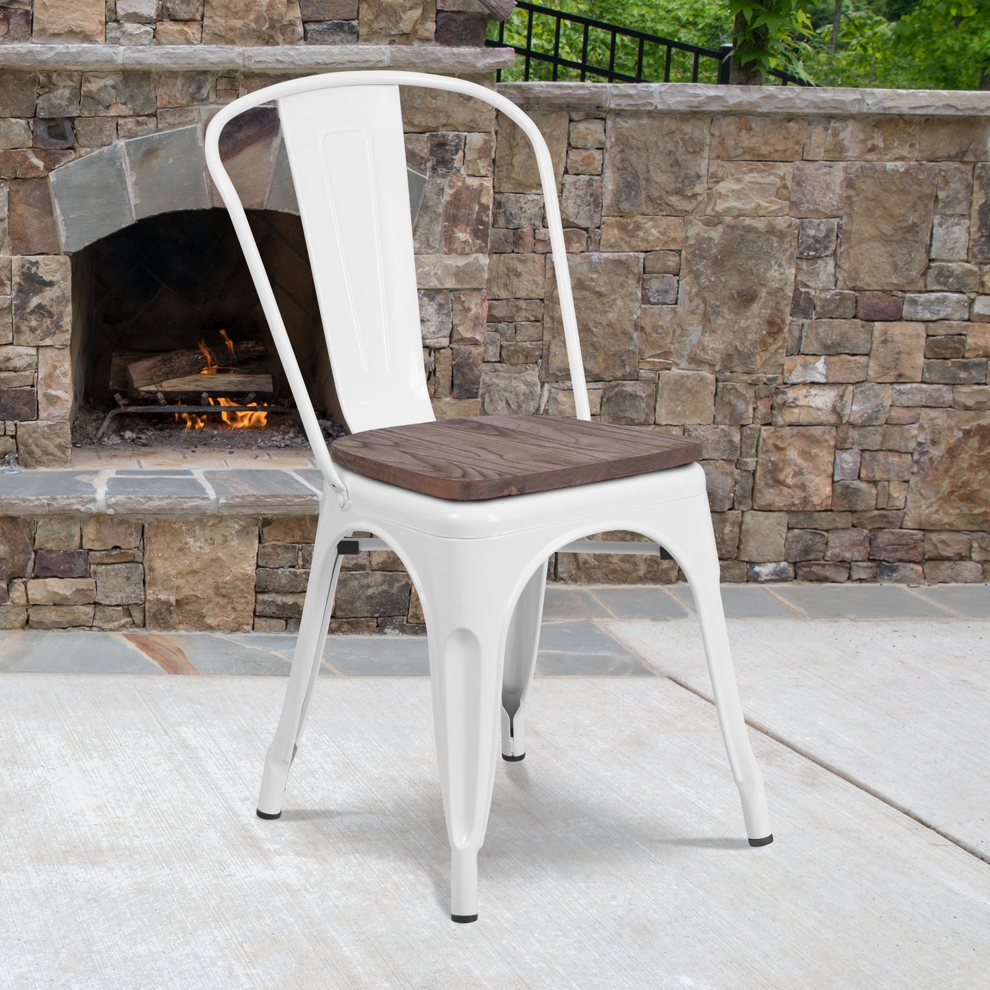 Stackable Metal Dining Chair for Indoor Spaces