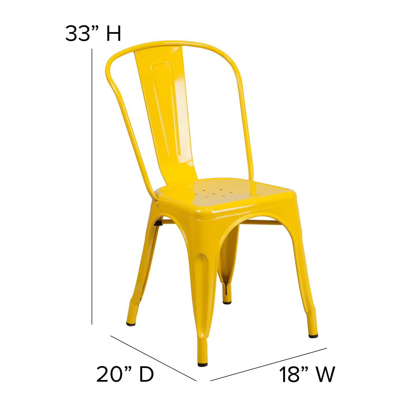 Yellow Metal Chair CH-31230-YL-GG