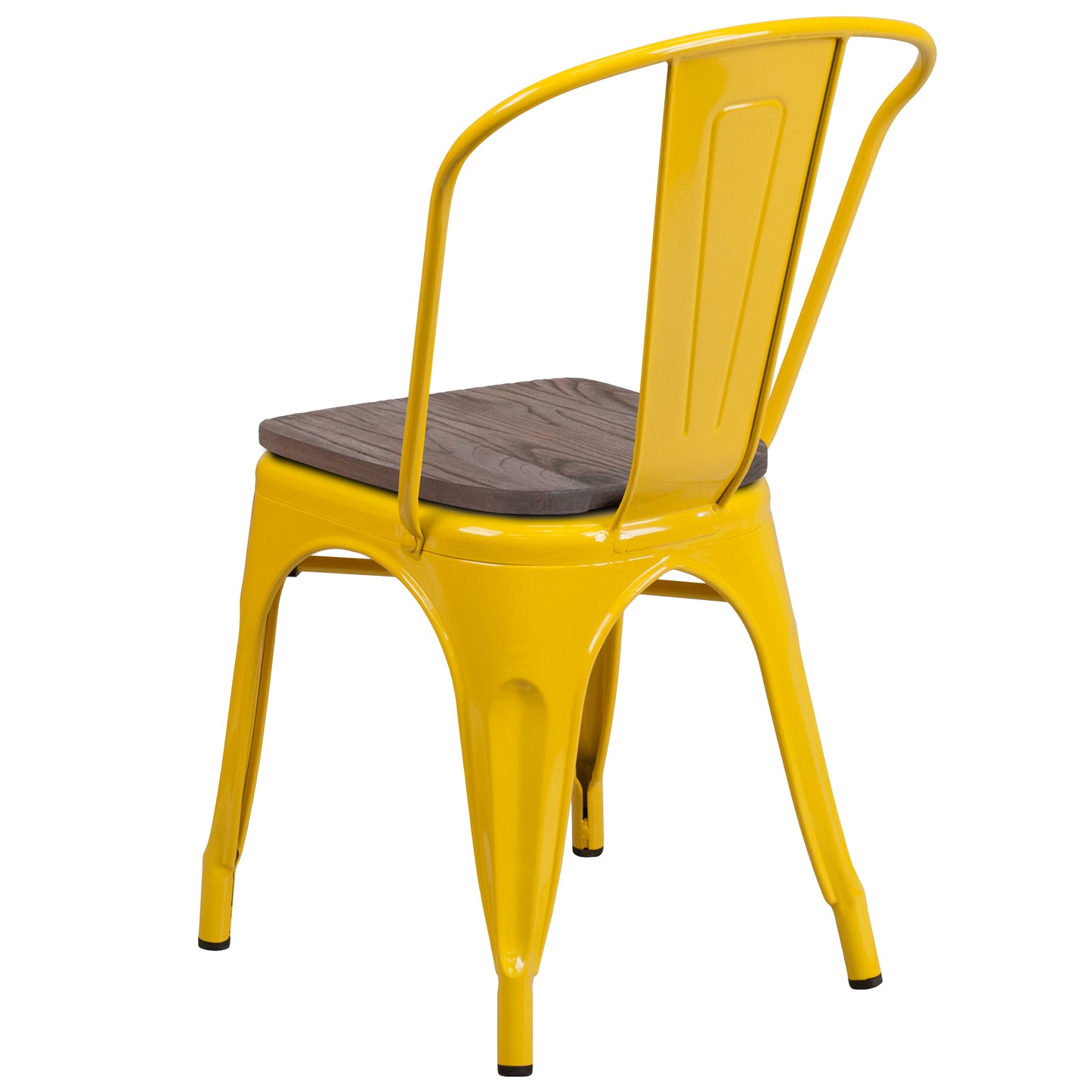 Yellow Metal Stack Chair CH-31230-YL-WD-GG