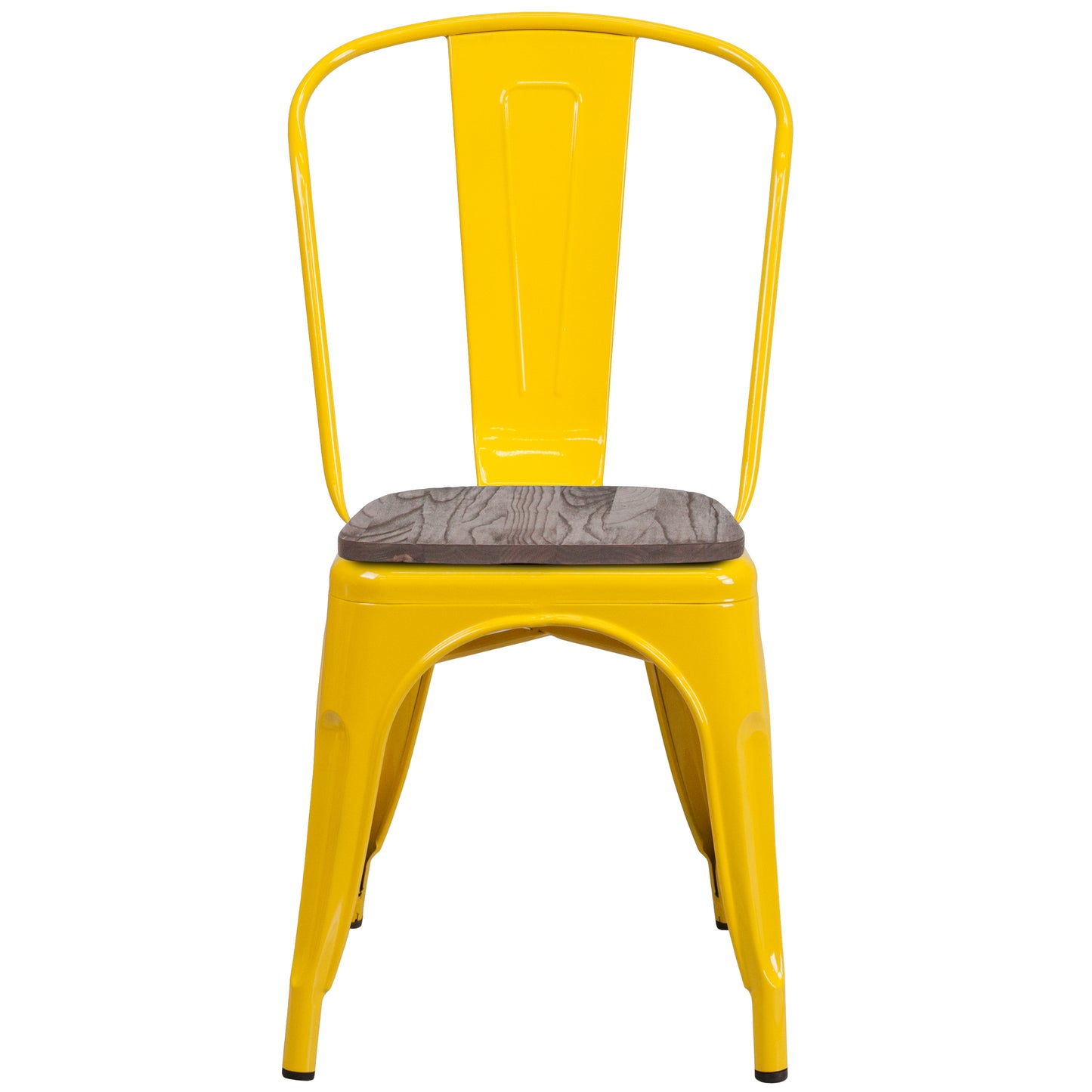 Yellow Metal Stack Chair CH-31230-YL-WD-GG