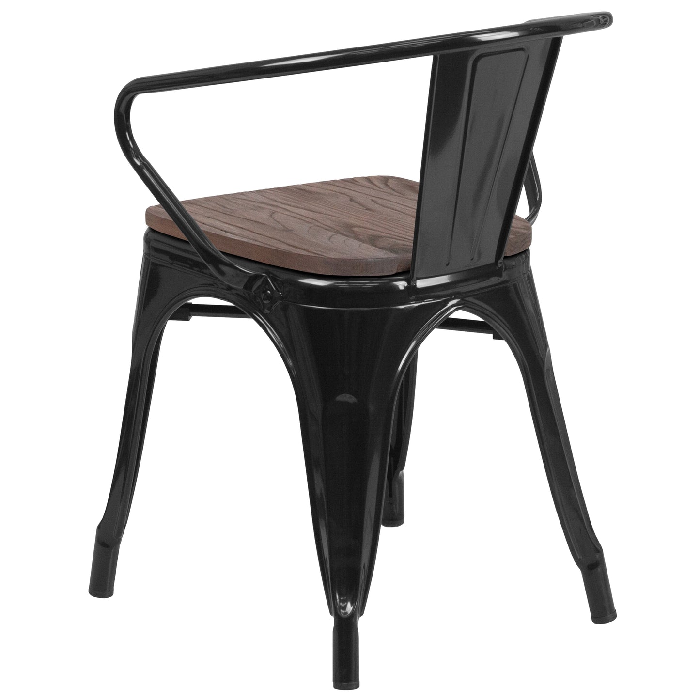 Black Metal Chair With Arms CH-31270-BK-WD-GG