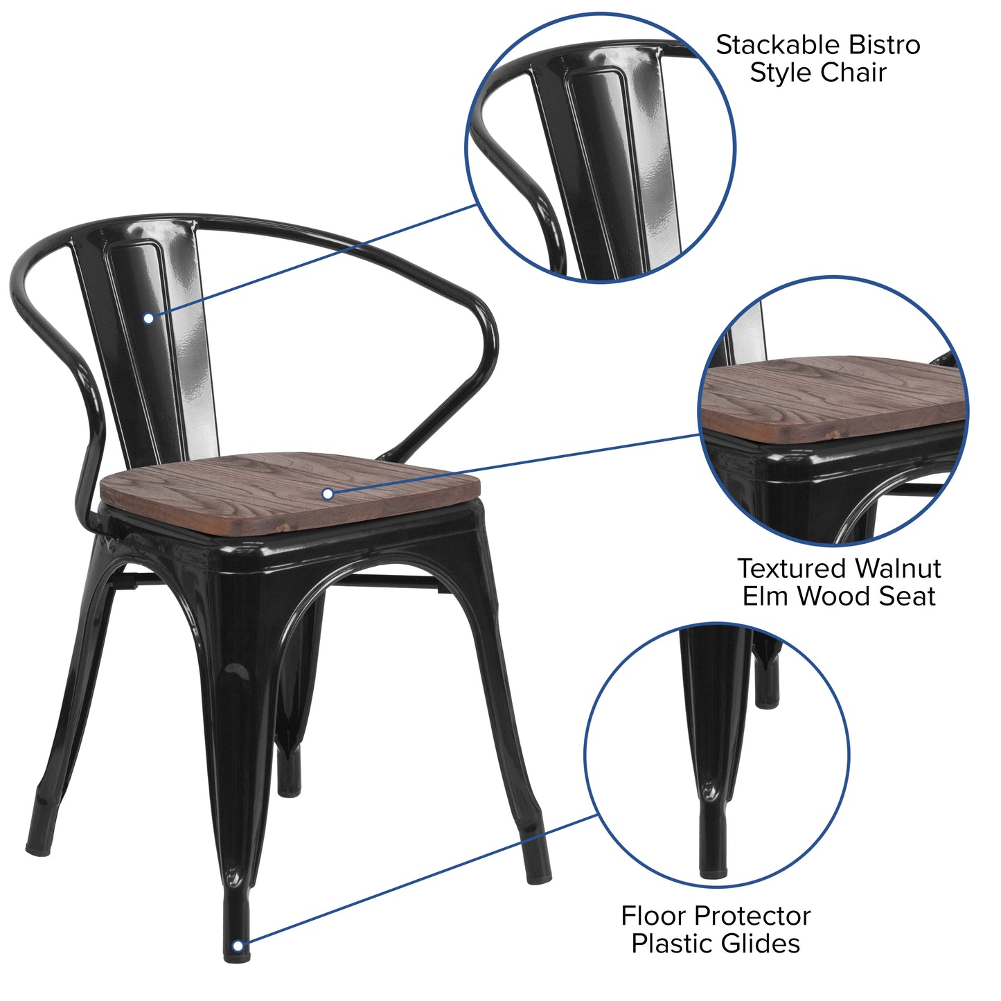 Stackable Bistro Style Chair