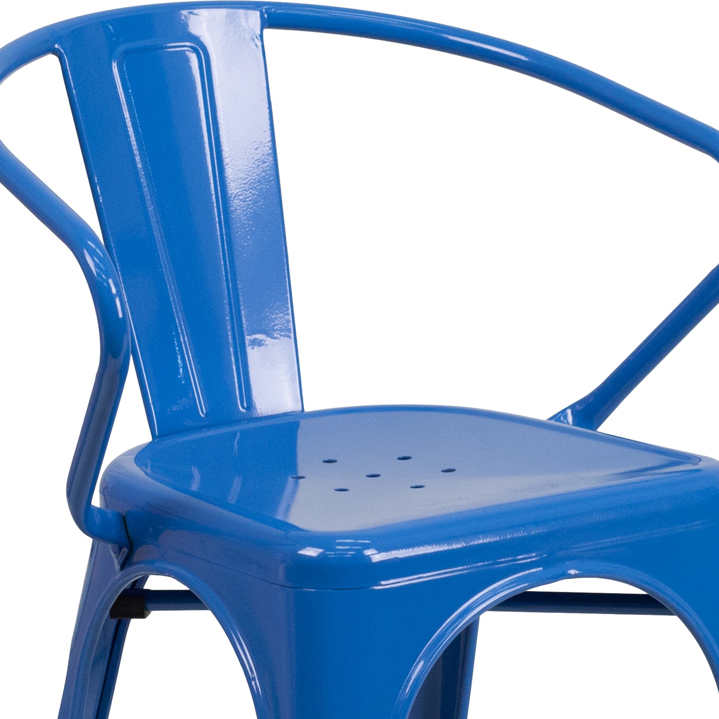 Blue Metal Chair With Arms CH-31270-BL-GG