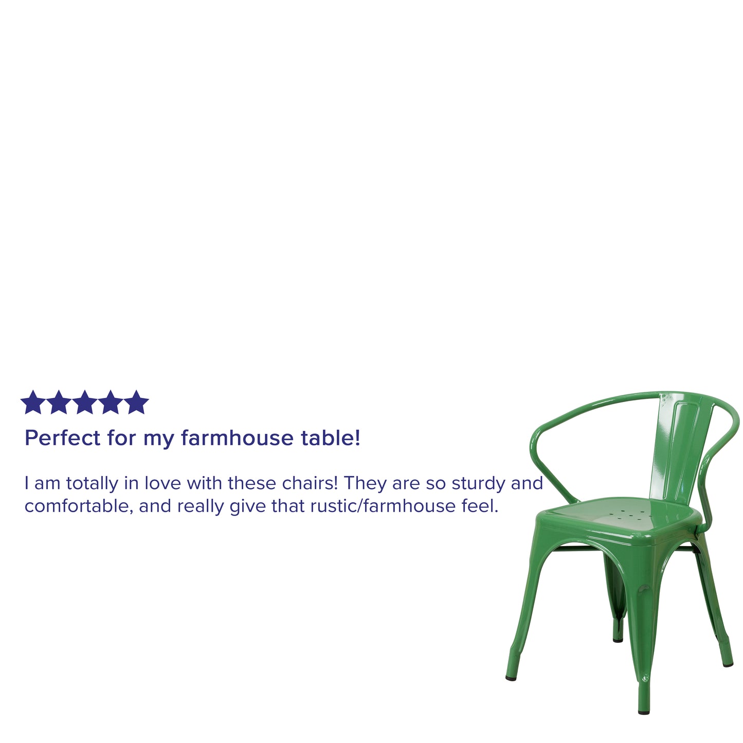 Green Metal Chair With Arms CH-31270-GN-GG