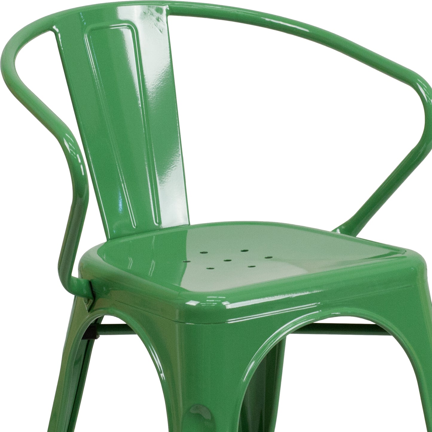 Green Metal Chair With Arms CH-31270-GN-GG