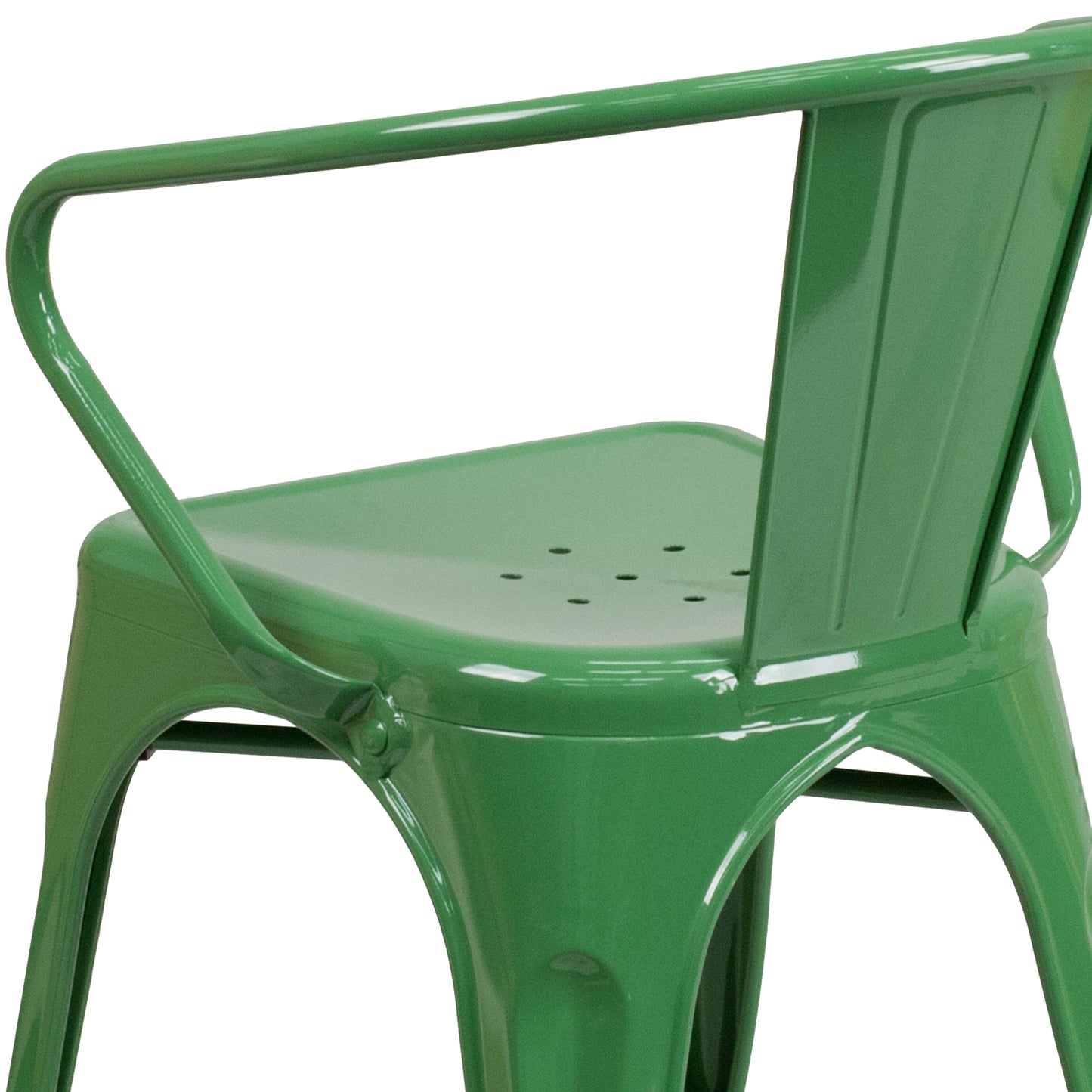 Green Metal Chair With Arms CH-31270-GN-GG