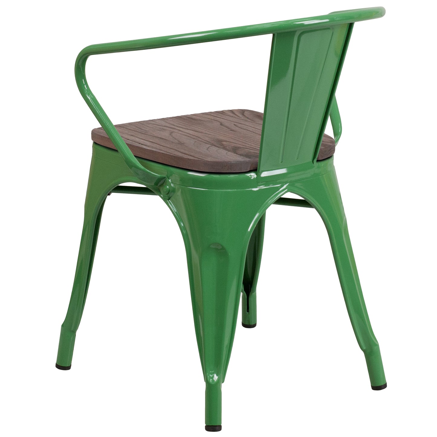 Green Metal Chair With Arms CH-31270-GN-WD-GG