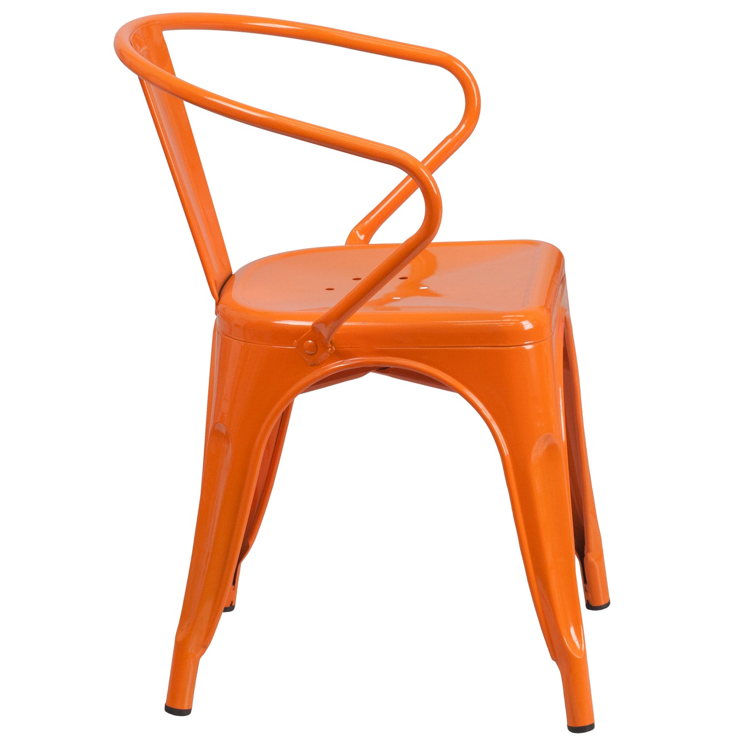 Orange Metal Chair With Arms CH-31270-OR-GG