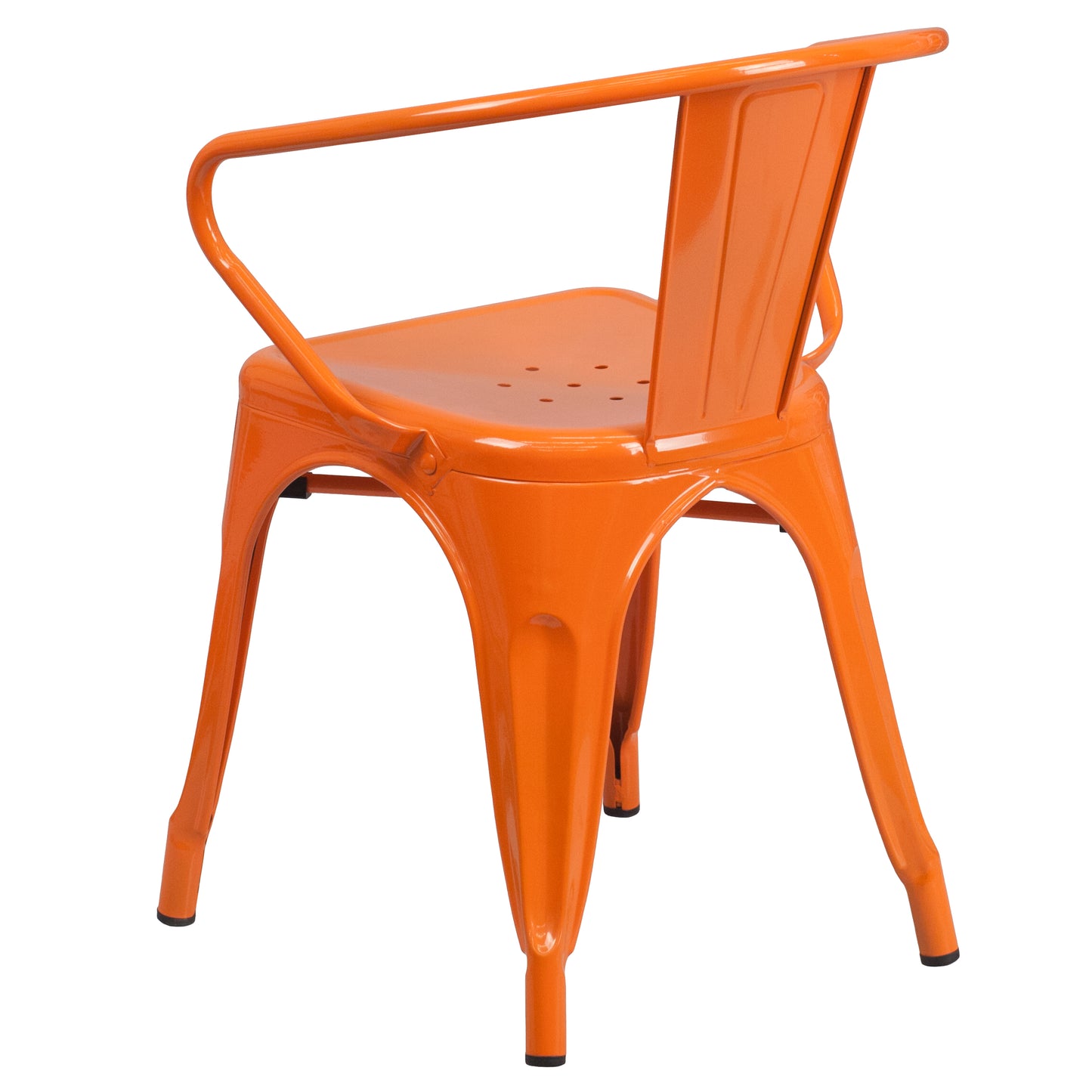 Orange Metal Chair With Arms CH-31270-OR-GG