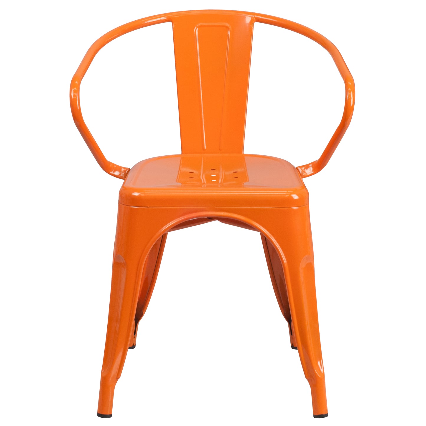 Orange Metal Chair With Arms CH-31270-OR-GG