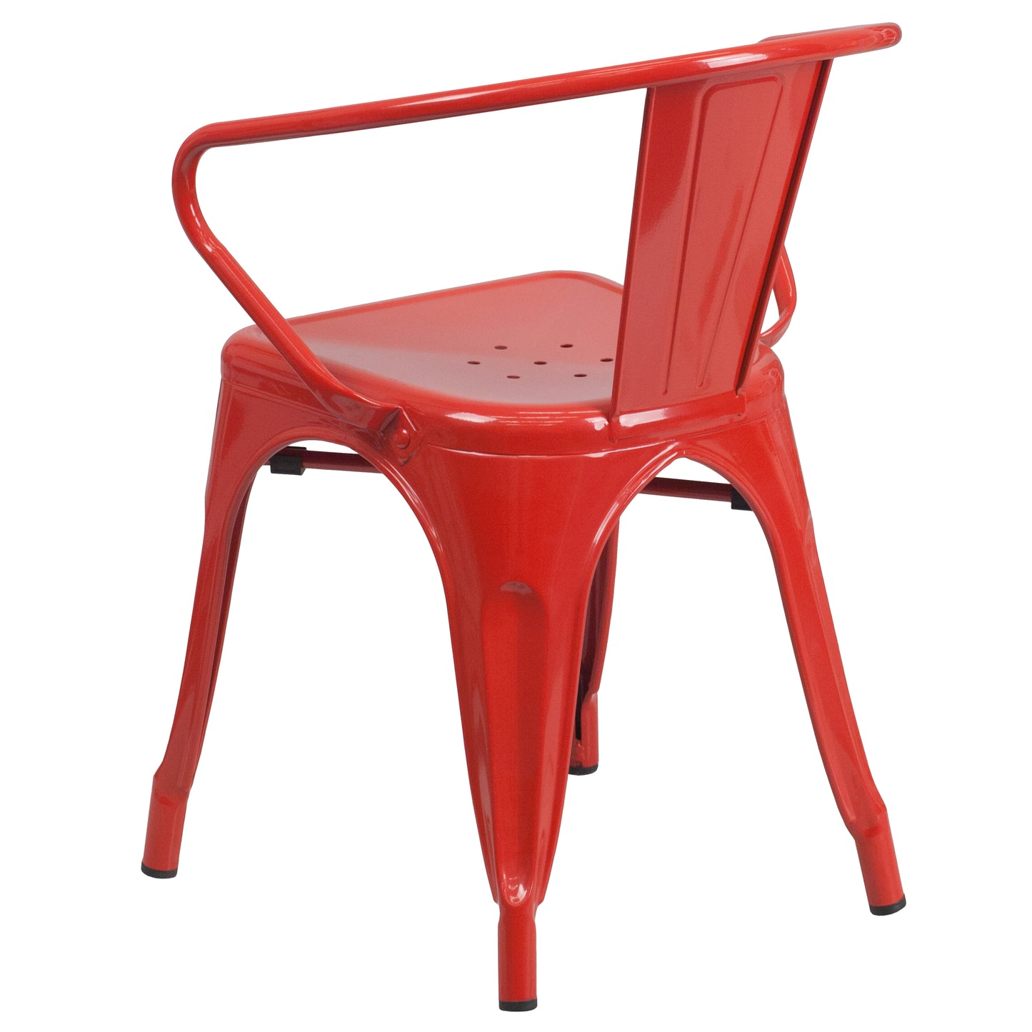 Red Metal Chair With Arms CH-31270-RED-GG