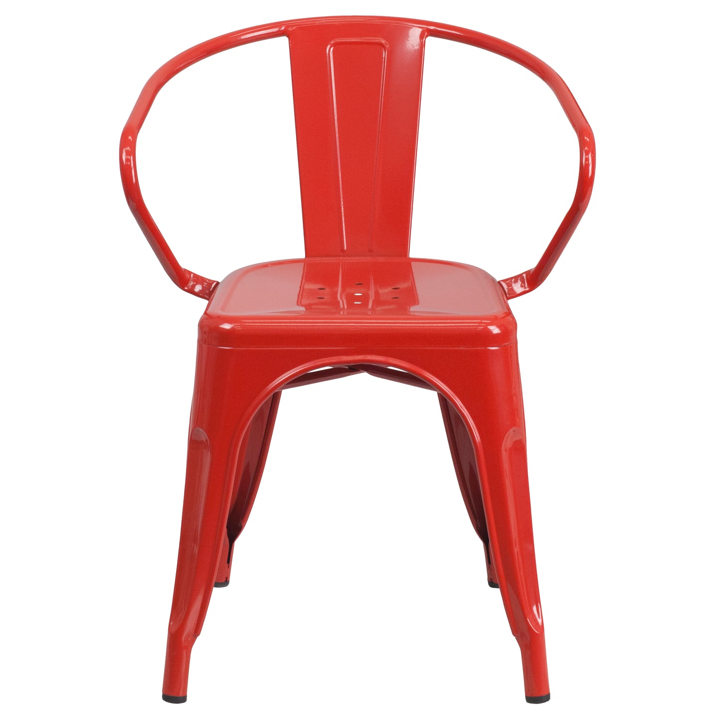 Red Metal Chair With Arms CH-31270-RED-GG