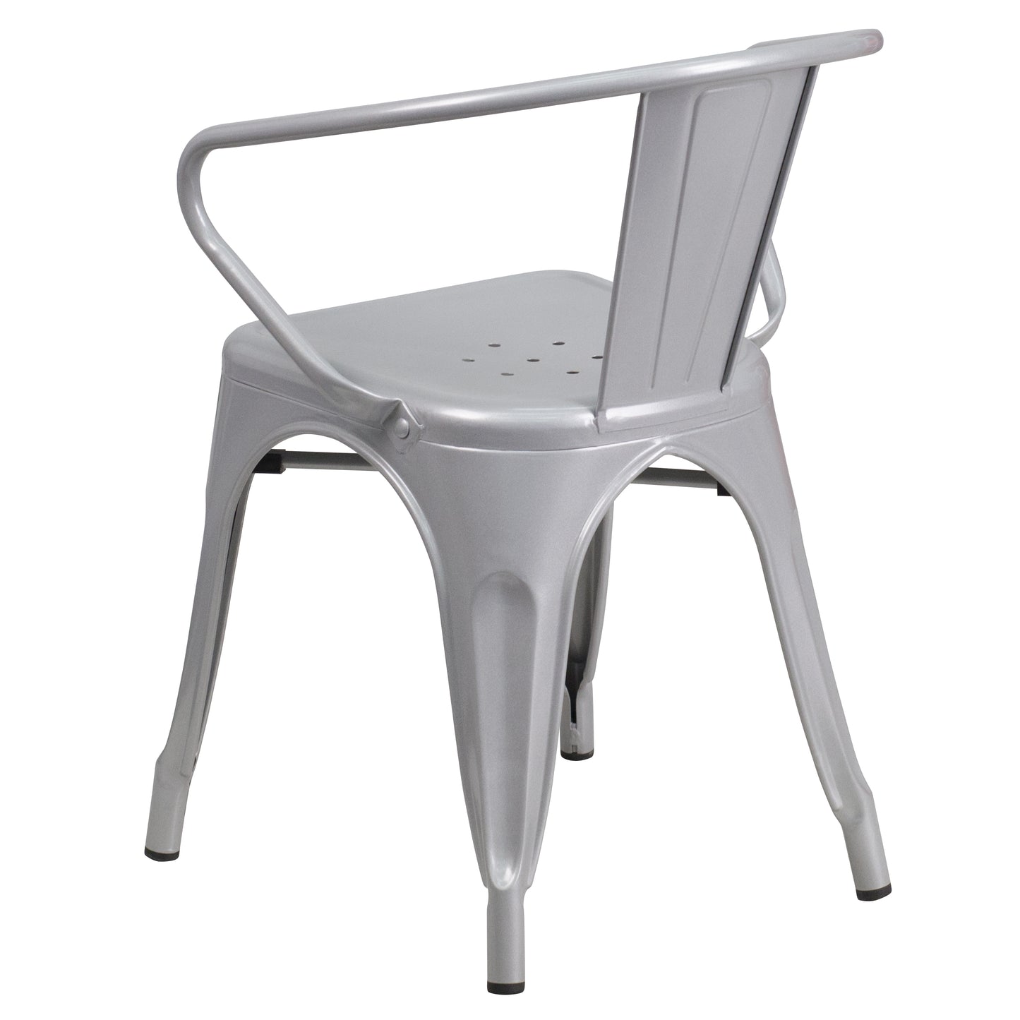 Silver Metal Chair With Arms CH-31270-SIL-GG