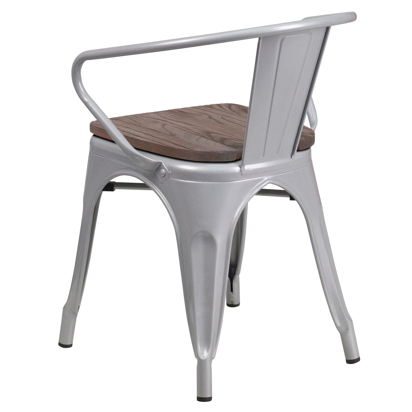 Silver Metal Chair With Arms CH-31270-SIL-WD-GG