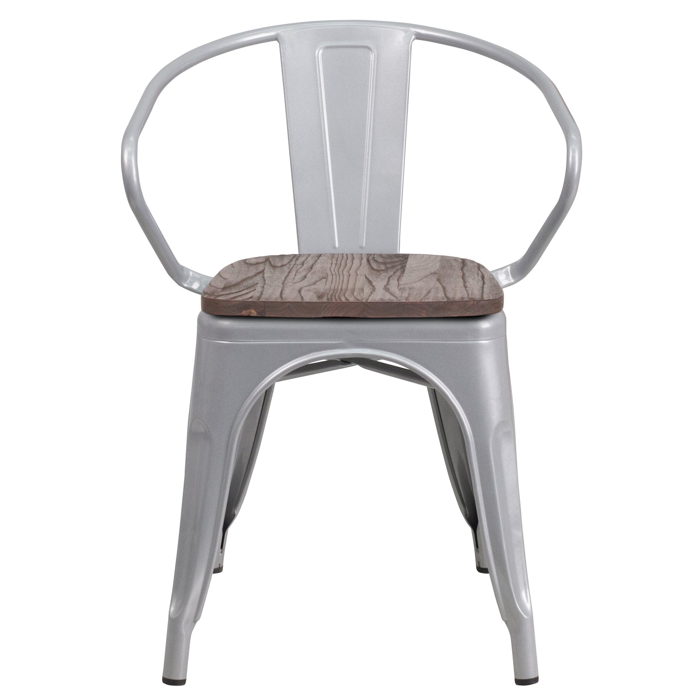 Silver Metal Chair With Arms CH-31270-SIL-WD-GG